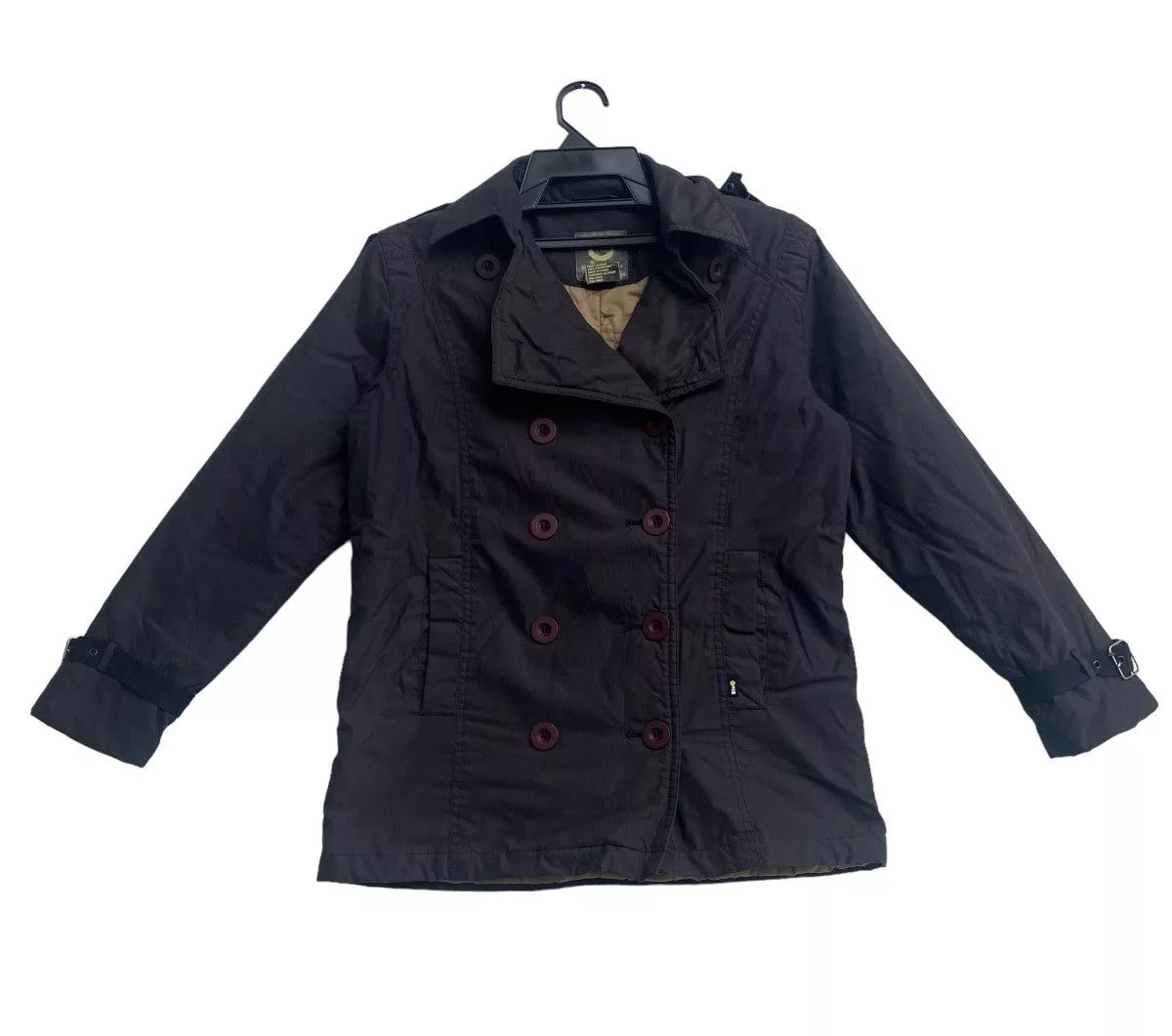 Stussy Light Jackets Vtg 90s STUSSY thermo plus lined military coat jacket Black Streetwear