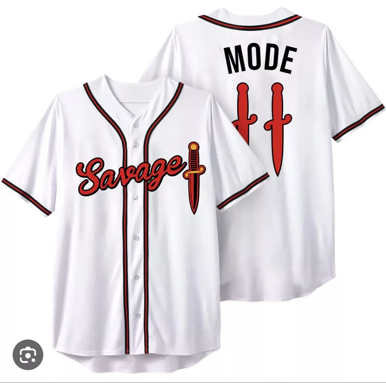 21 Savage Jerseys 21 Savage Savage Mode II Jersey White Sportswear