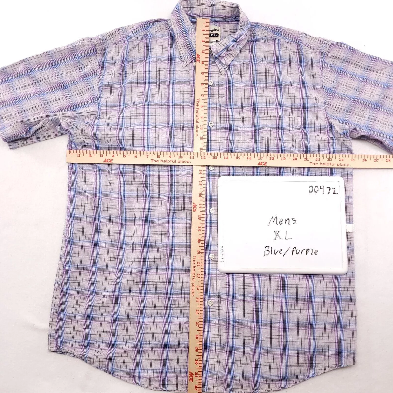 Wrangler Shirts Button Ups Wrangler Casual Button Up Shirt Men Size Extra Large XL Blue