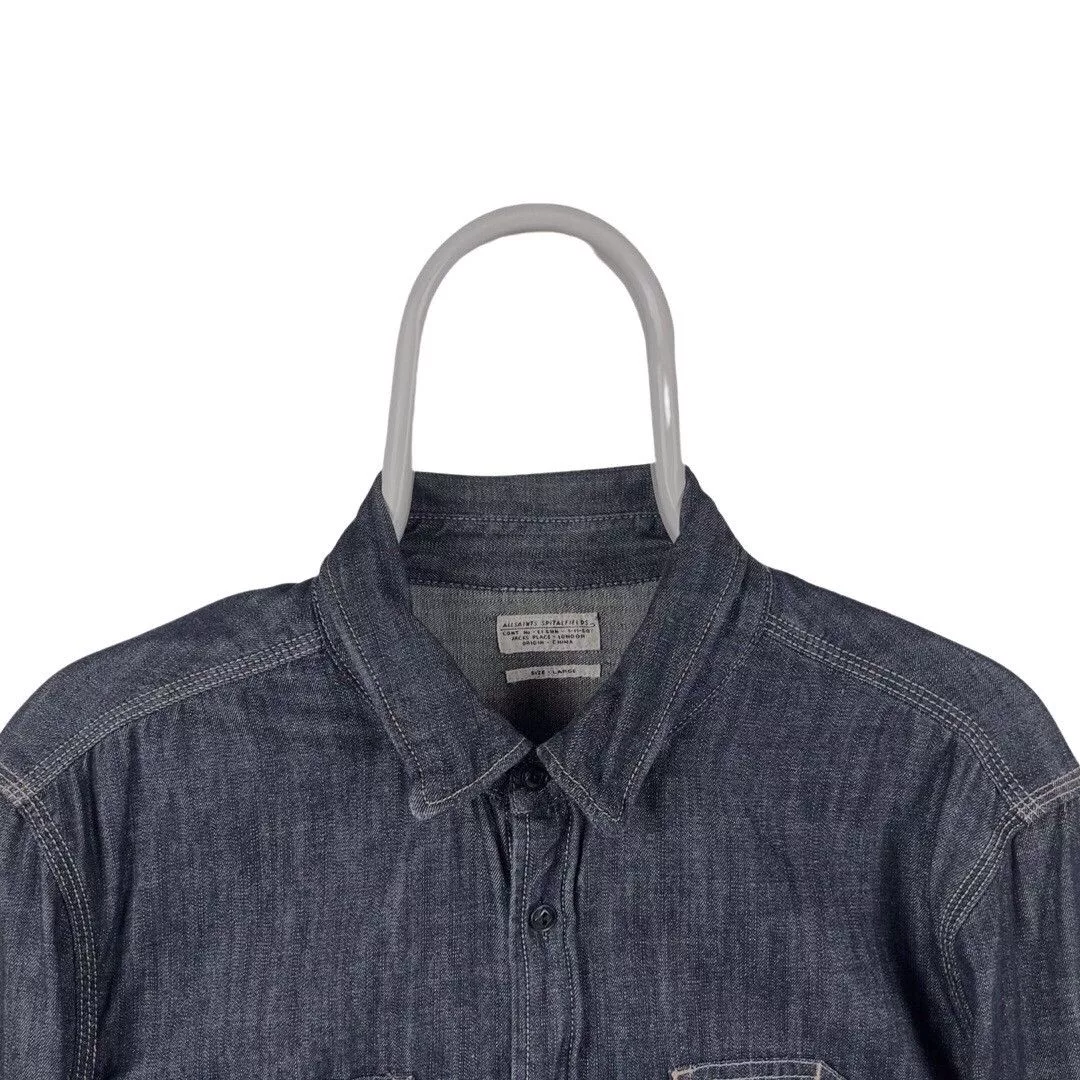 Allsaints Shirts Button Ups Allsaints Spitalfields Denim Shirt Blue
