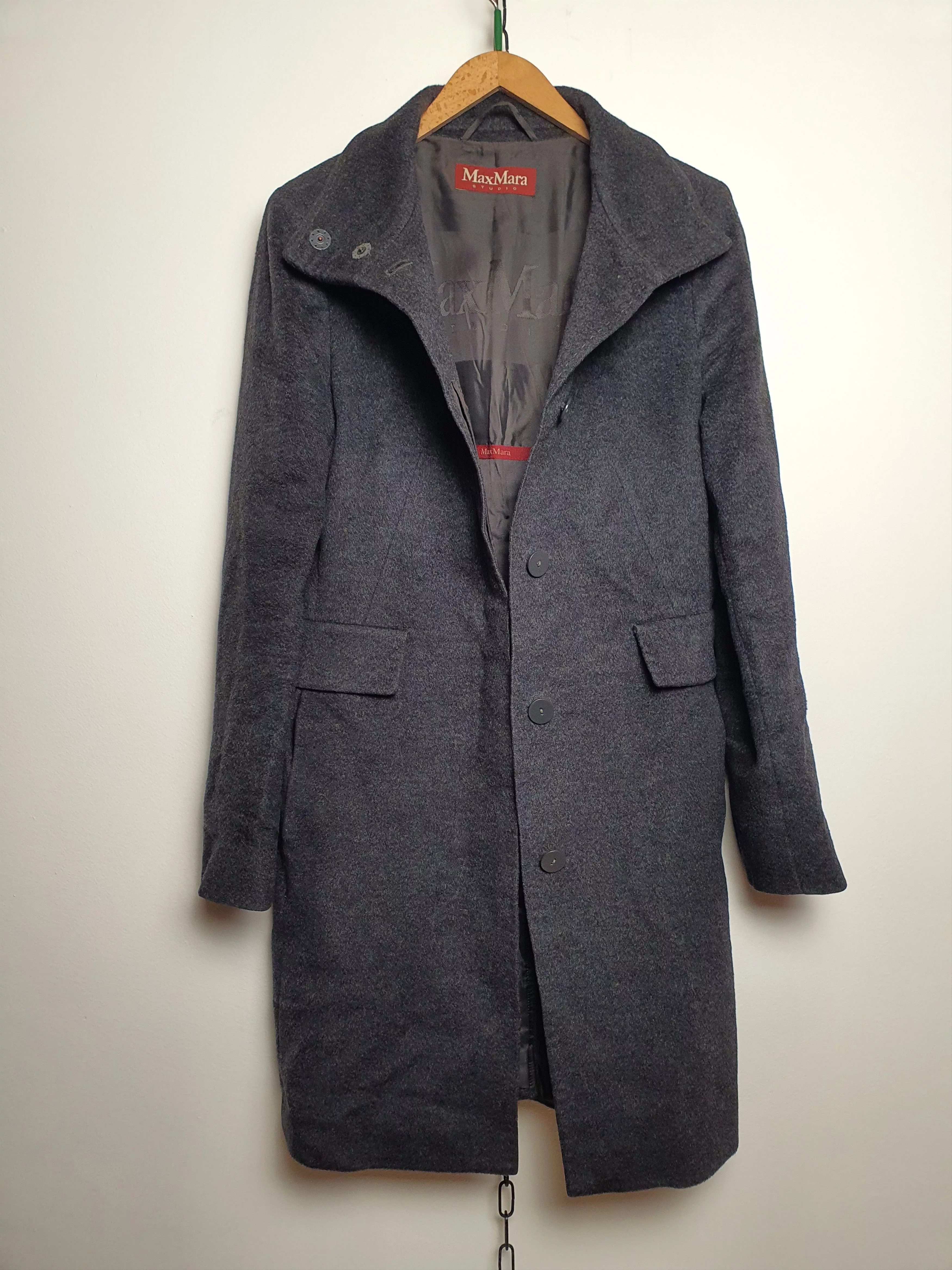 Max Mara Coats Max Mara Studio Wool Coat Gray Vintage