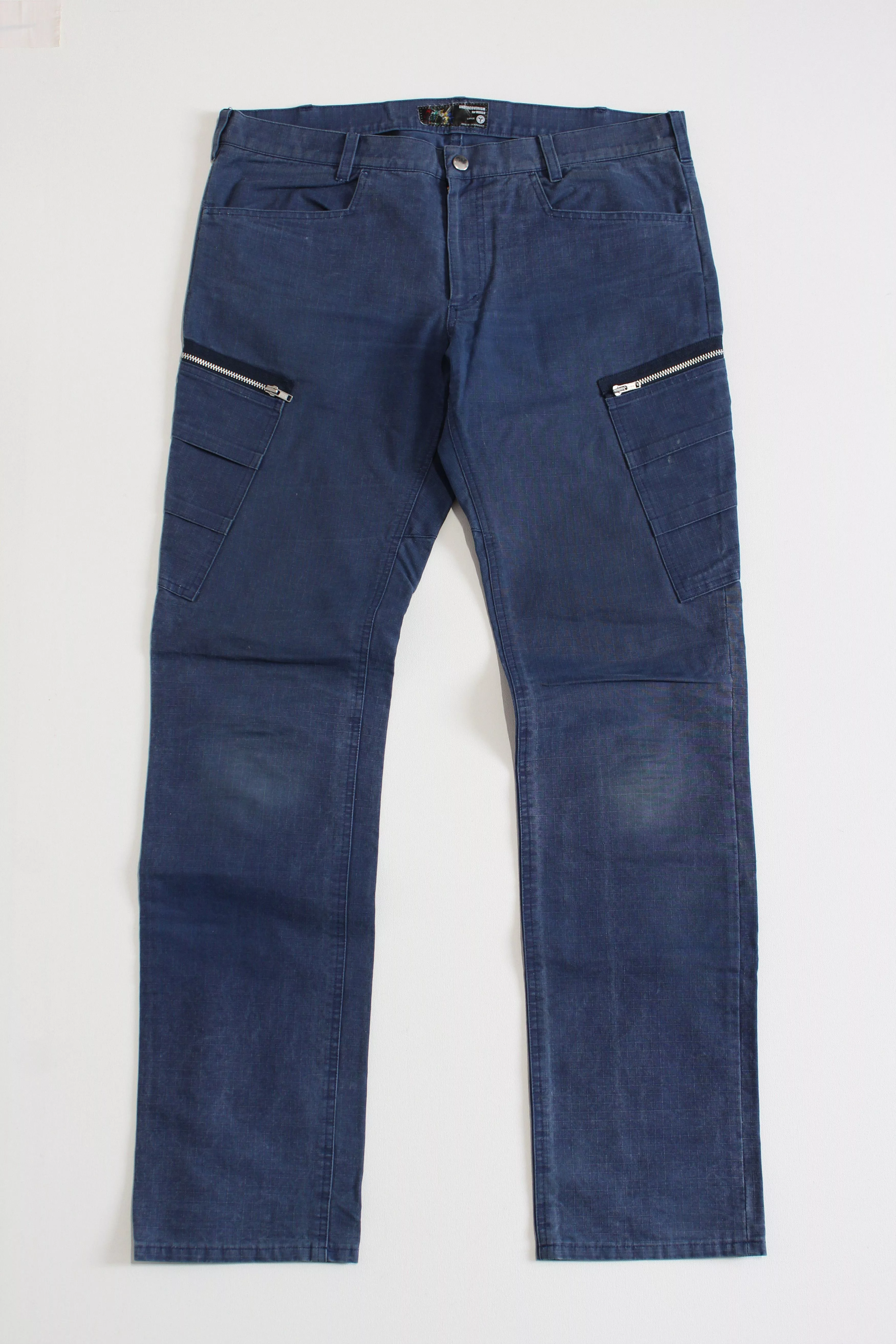 Undercover Casual Pants Undercover Vertical Cargo Pants Blue
