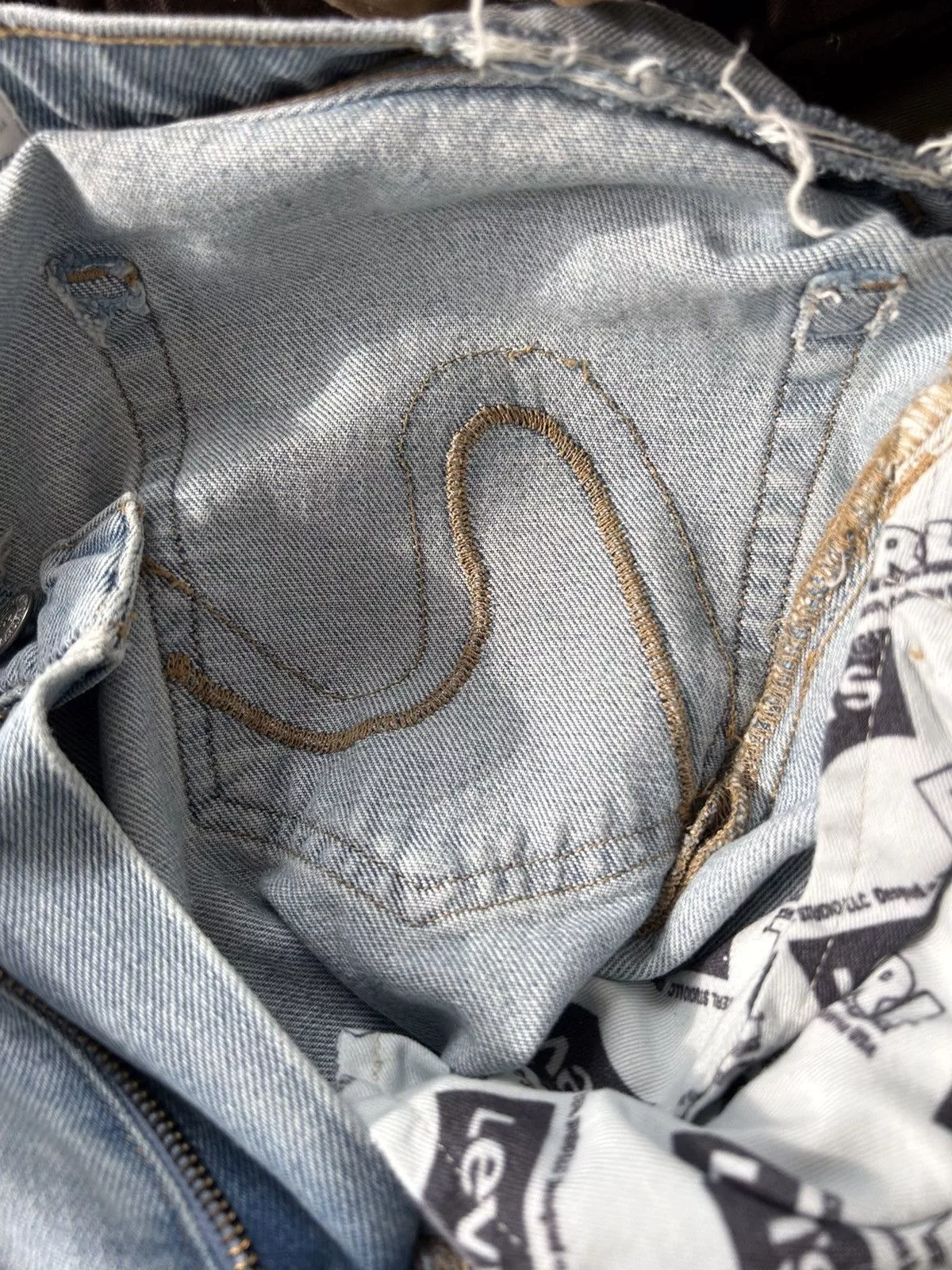 ERL Denim ERL Baggy distressed skate denim Blue