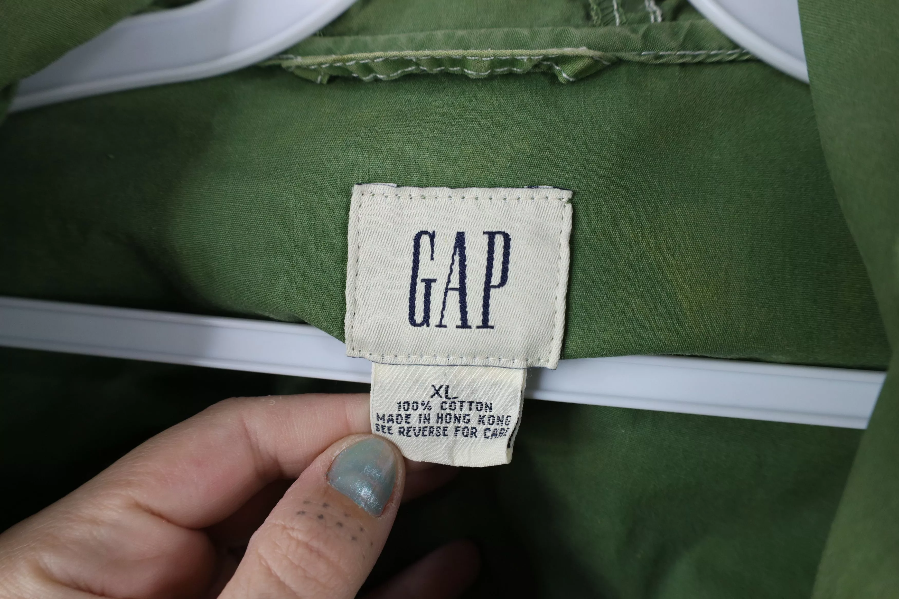 Gap Light Jackets Gap × Vintage Vintage 90s Gap Hooded Pullover Anorak Jacket Green