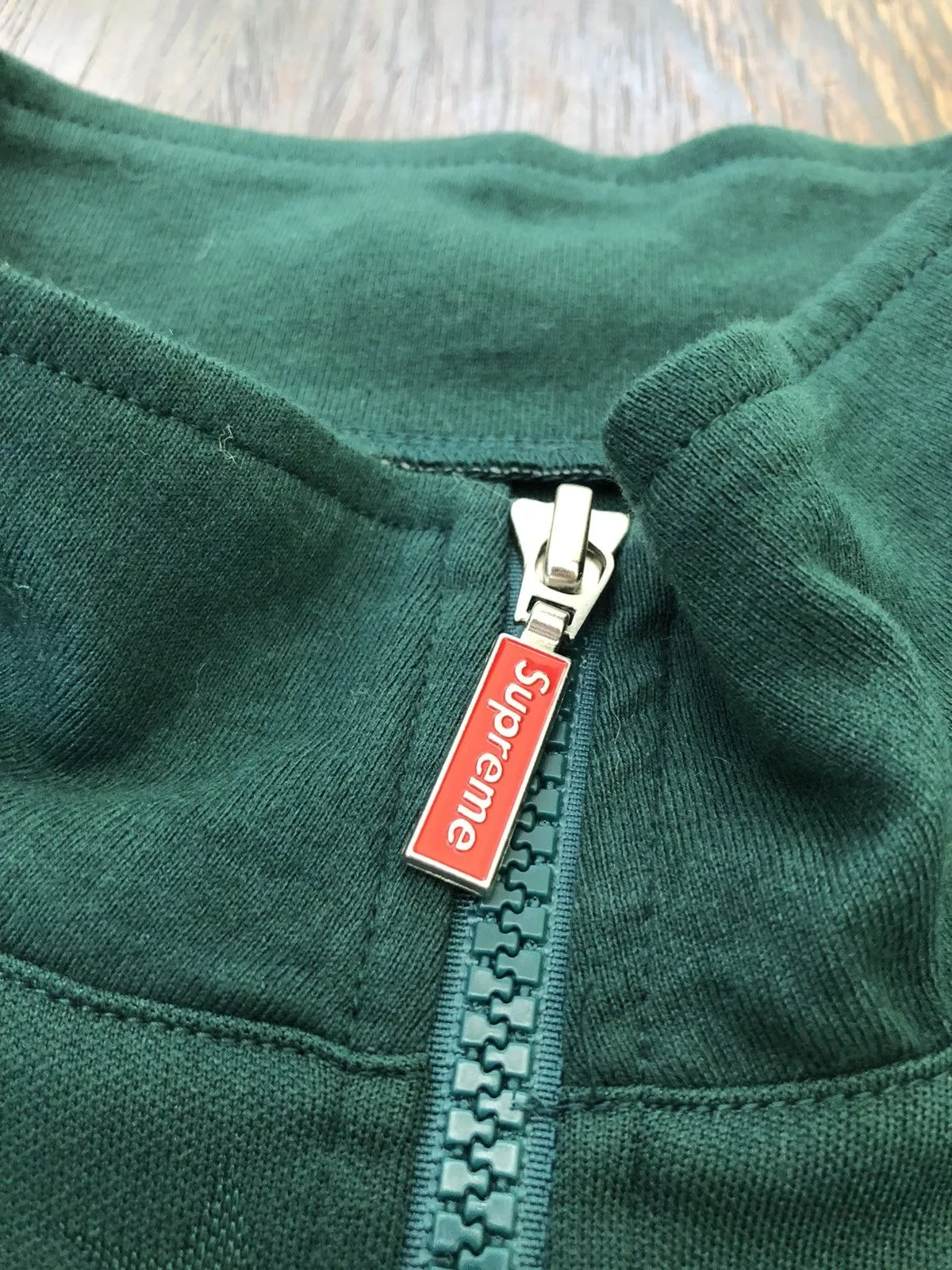 Supreme Light Jackets Supreme Track Half Zip Pullover (Green)