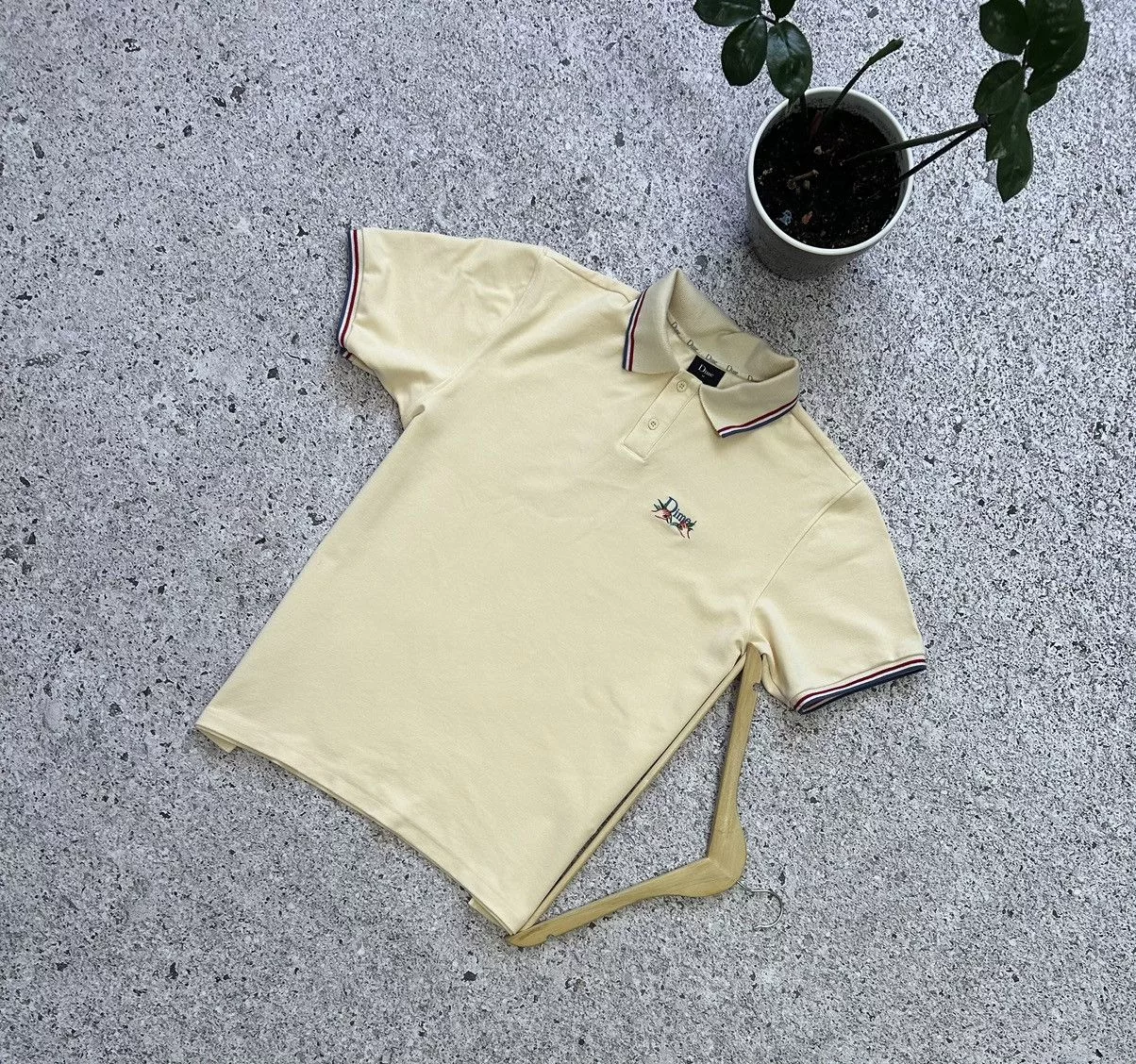 Dime Polos Very Rare Luxury Street Fashion Dime Grass Polo Shirt White