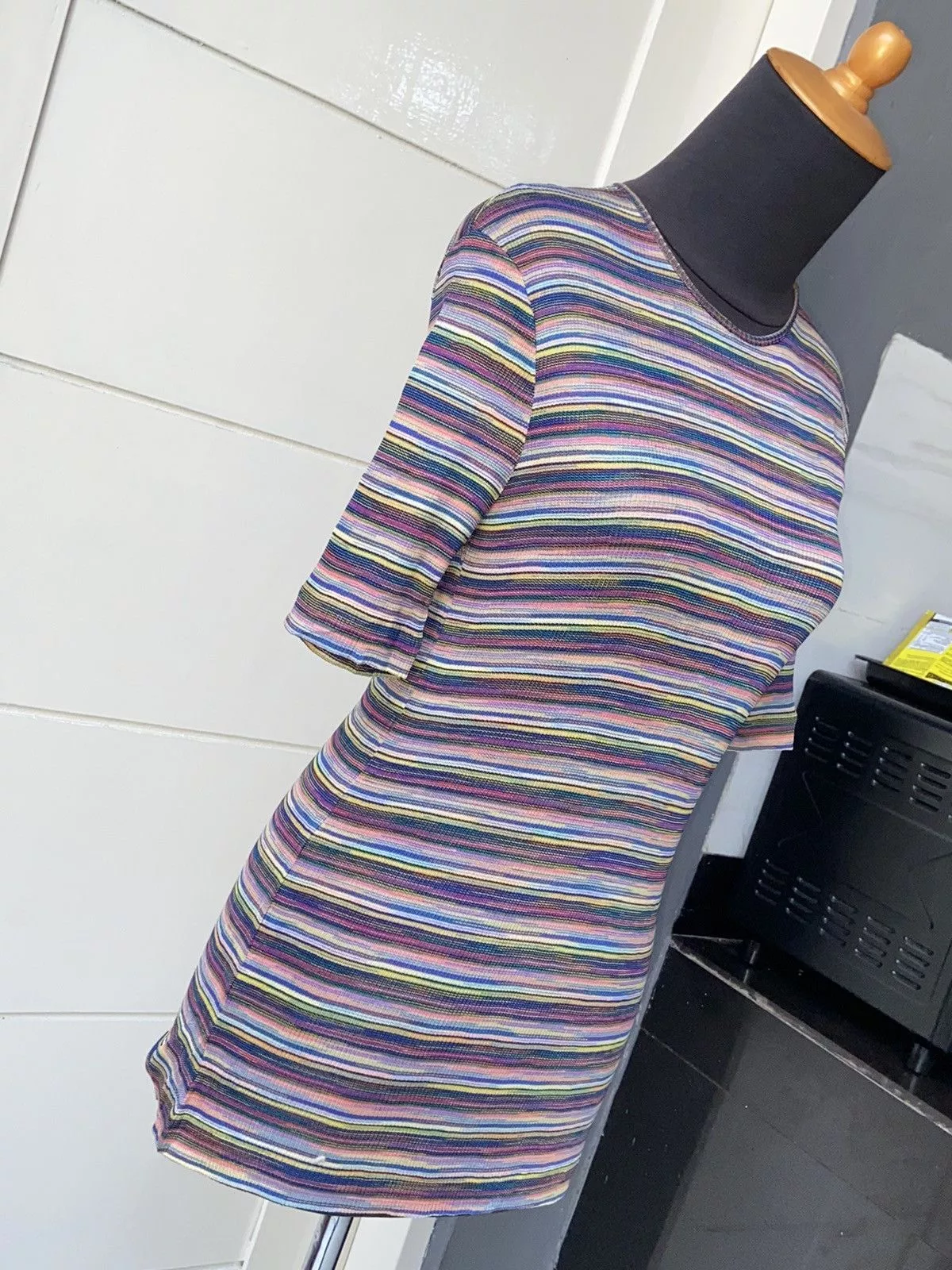 Missoni Short Sleeve T Shirts MISSONI SPORT Striped T-shirt Pink