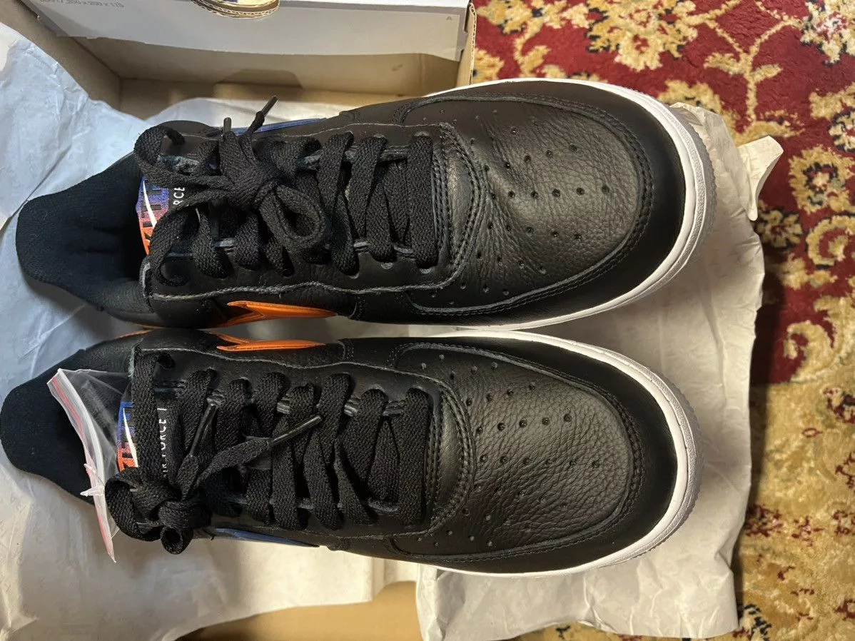 Kith Low Top Sneakers Kith × NBA × Nike Nike Air Force kith one Knicks Black