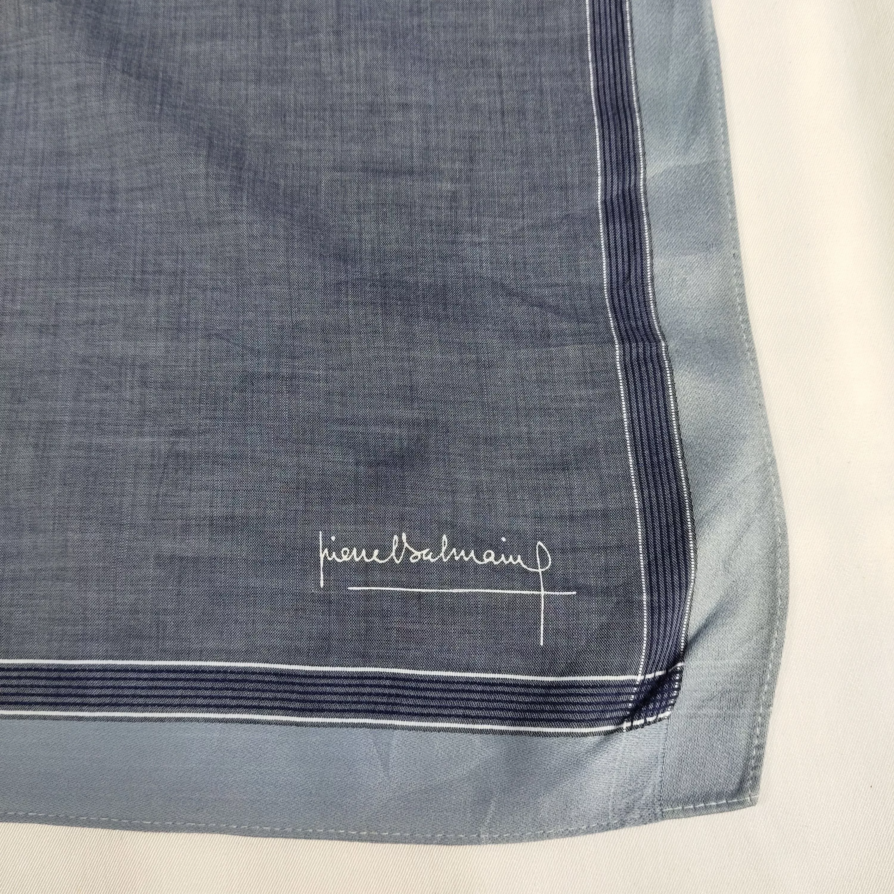 Pierre Balmain Ties Pocketsquares Pierre Balmain × Vintage Pierre Balmain Handkerchief / Neckerchief / Bandana FZ079 Blue