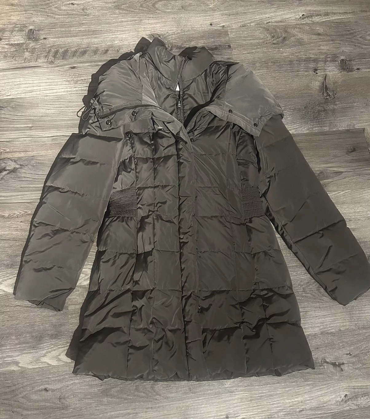 Cole Haan Down Jackets Cole Haan Down Fitted Long Winter Jacket Gray