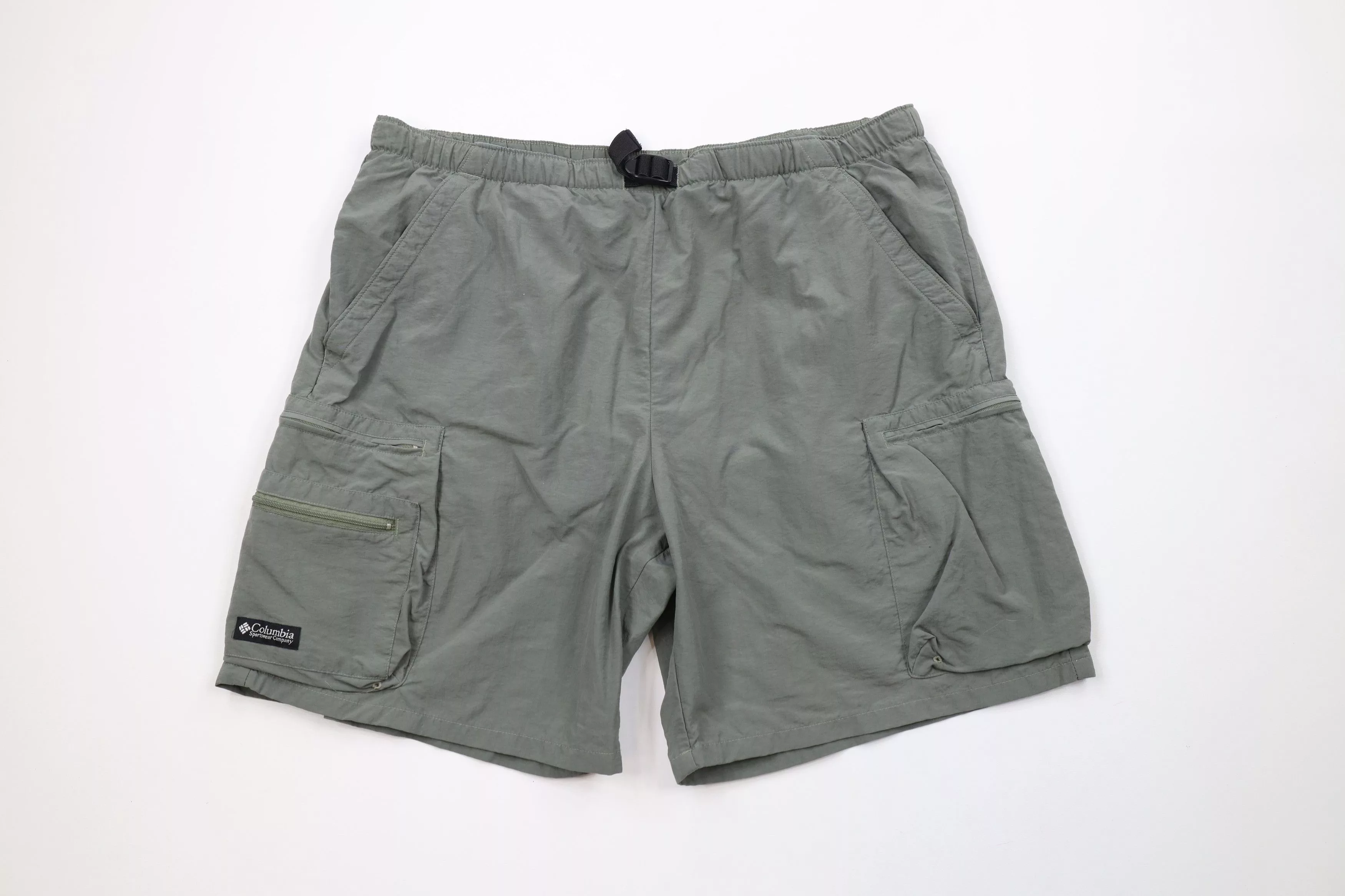 Columbia Shorts Columbia × Vintage Vintage 90s Columbia Lined Belted Above Knee Shorts Green