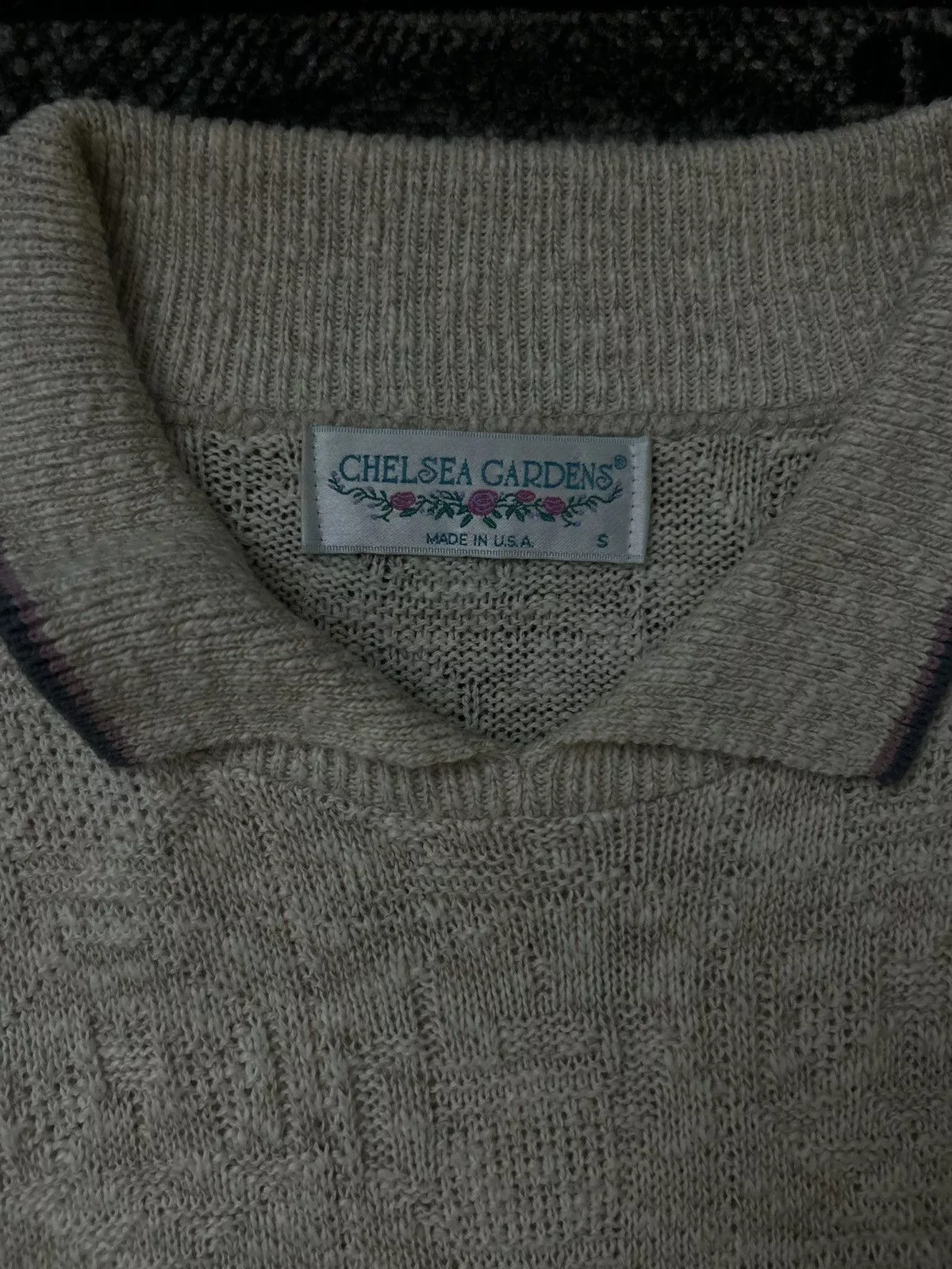 Vintage Polos Vintage Knitted Polo Beige