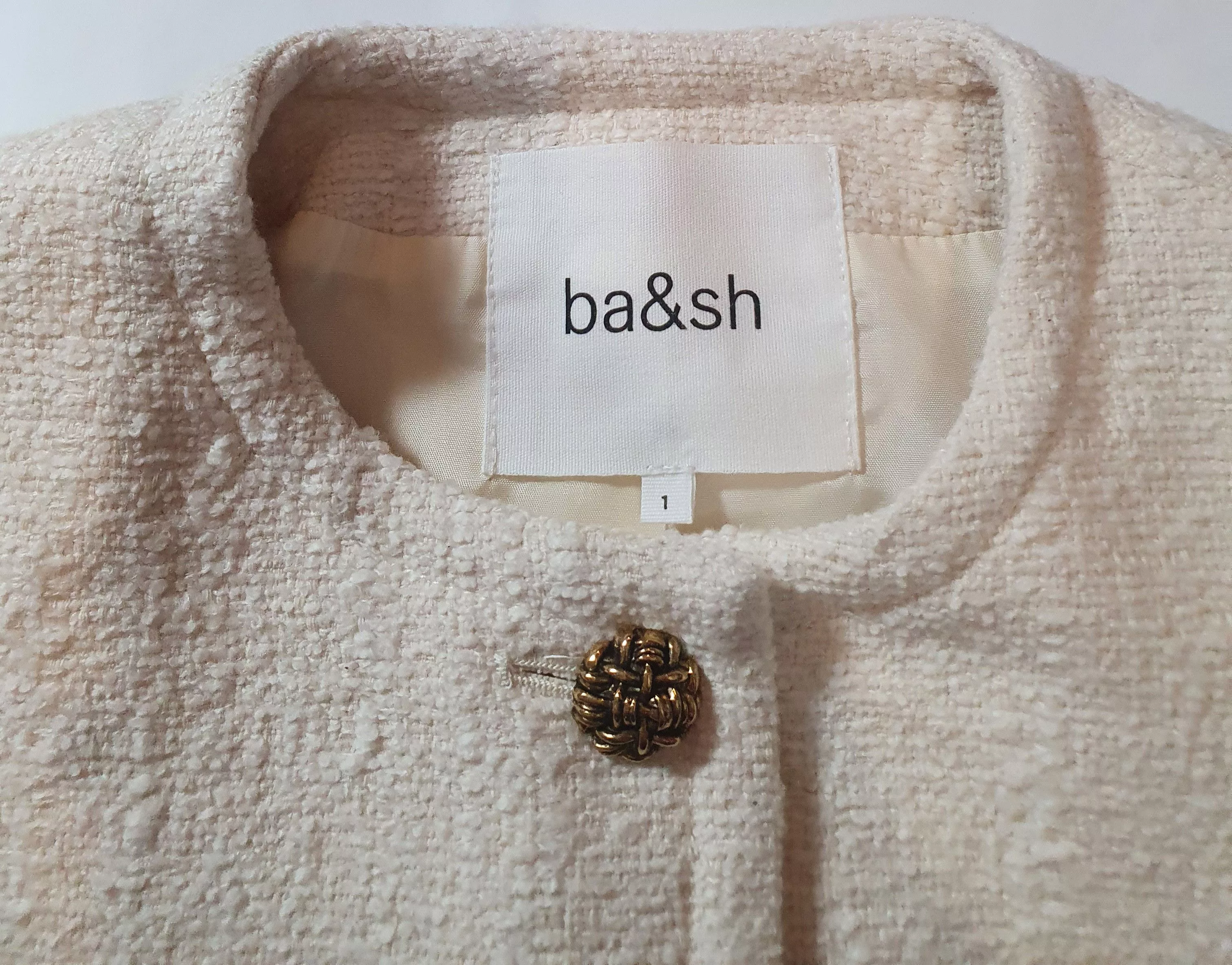 ba&sh Jackets ba&sh Tweed Ecru Jacket Beige