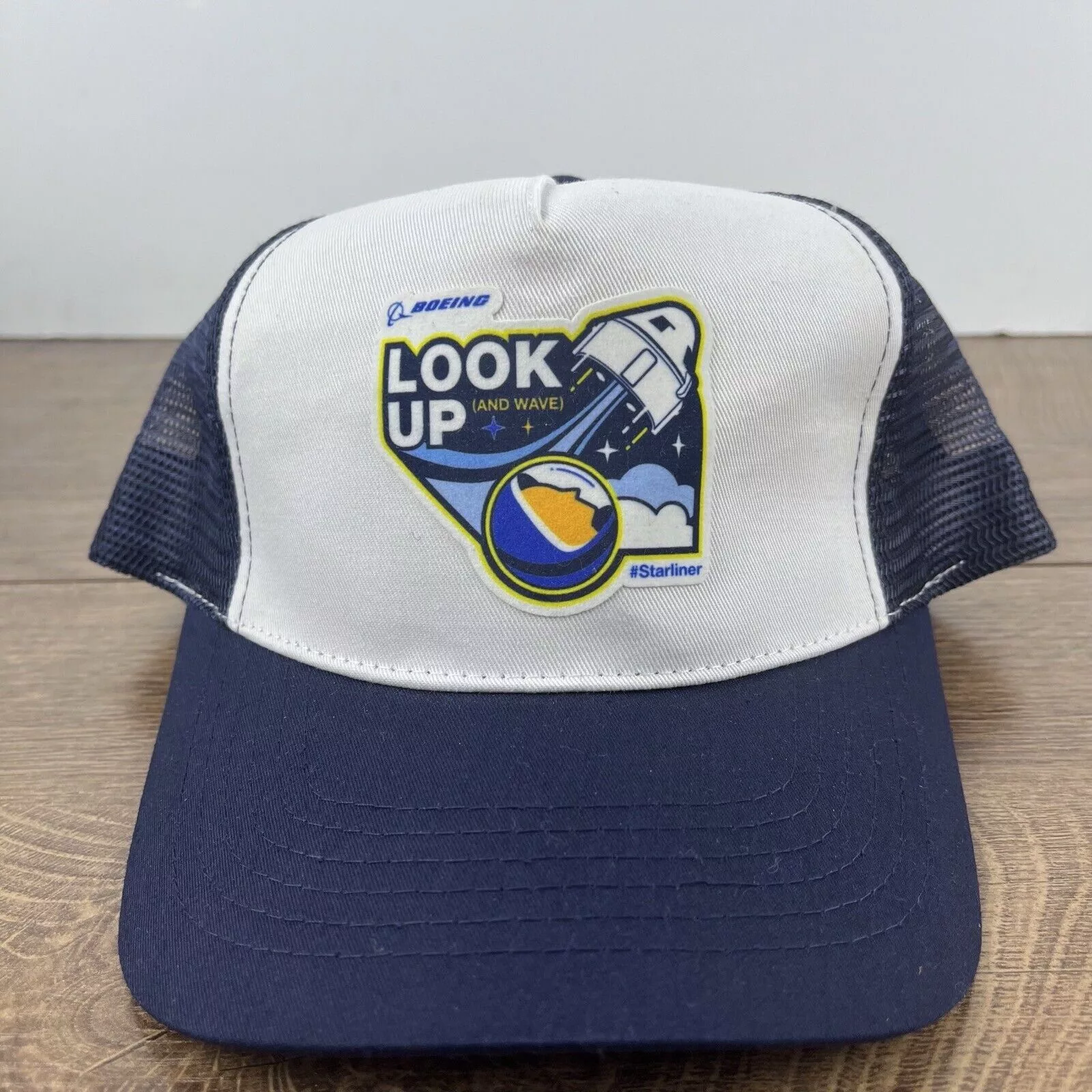 Other Hats Other Look Up Hat Boeing Snapback Hat Blue Adjustable Hat Blue Adu
