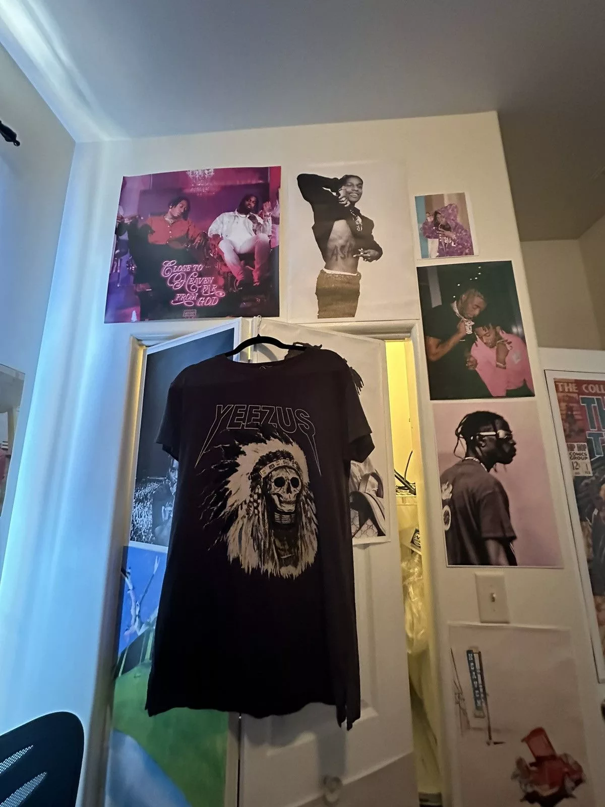 Band Tees Shirts Button Ups Band Tees × Kanye West × Yeezy Yeezy tour Indian Head shirt Gray
