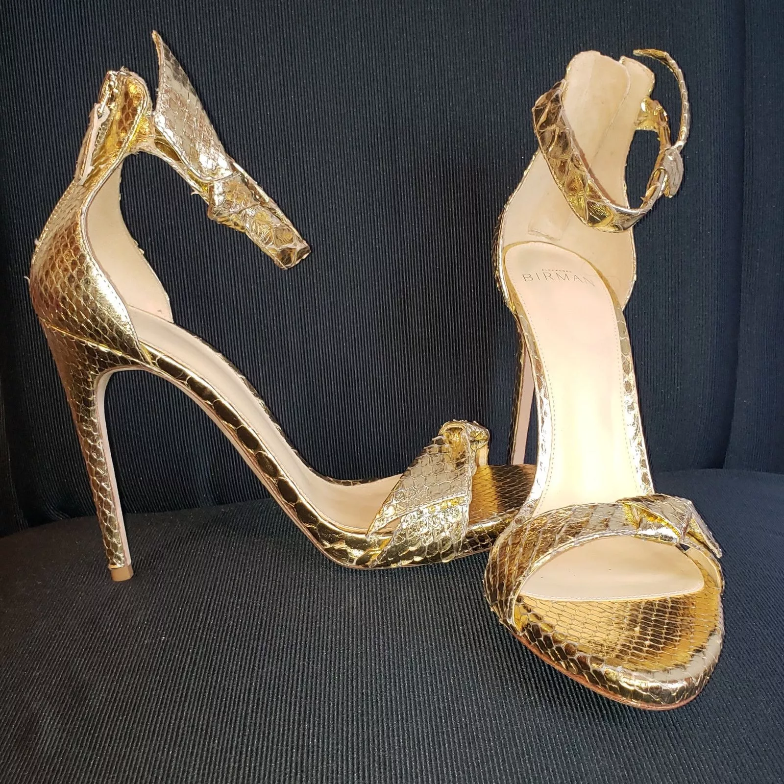 Alexandre Birman Heels $795 List Alexandre Birman Gold toned python spike heels