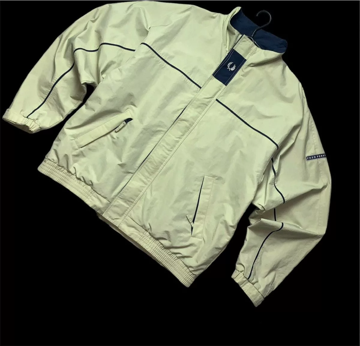 Fred Perry Light Jackets Fred Perry × Vintage Vintage Jacket Fred Perry size L Beige Streetwear