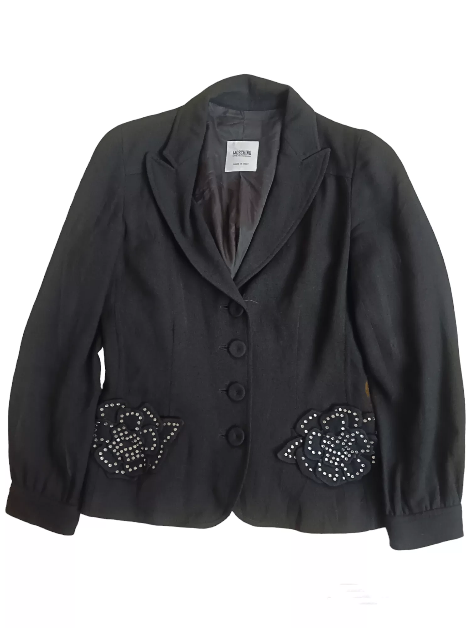 Moschino Jackets MOSCHINO CHEAP & CHIP BLACK JACKET