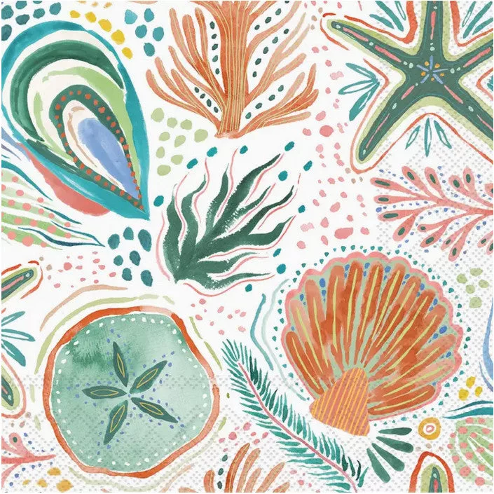 Cocktail Napkins Coastline Oyster 20 ct
