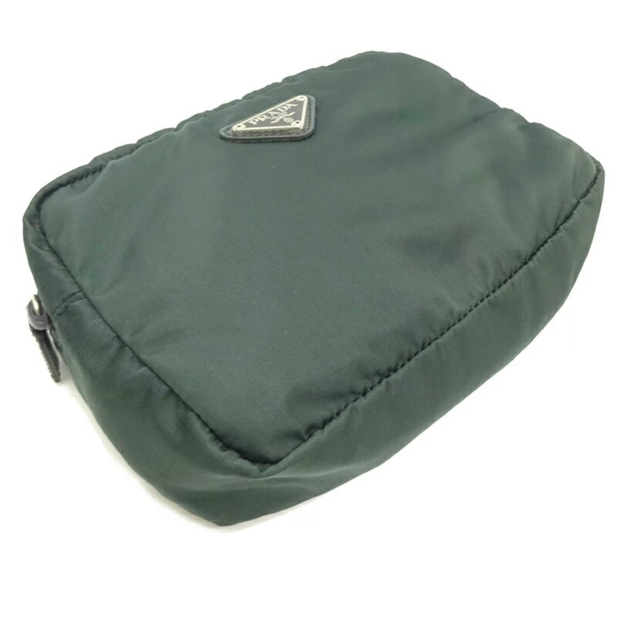 Prada Other Prada pouch for women, nylon pouch, dark green