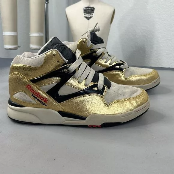 Reebok Hi Top Sneakers 175015 Reebok Pump Omni Lite Metallic Gold Hi Tops Limited E Multi