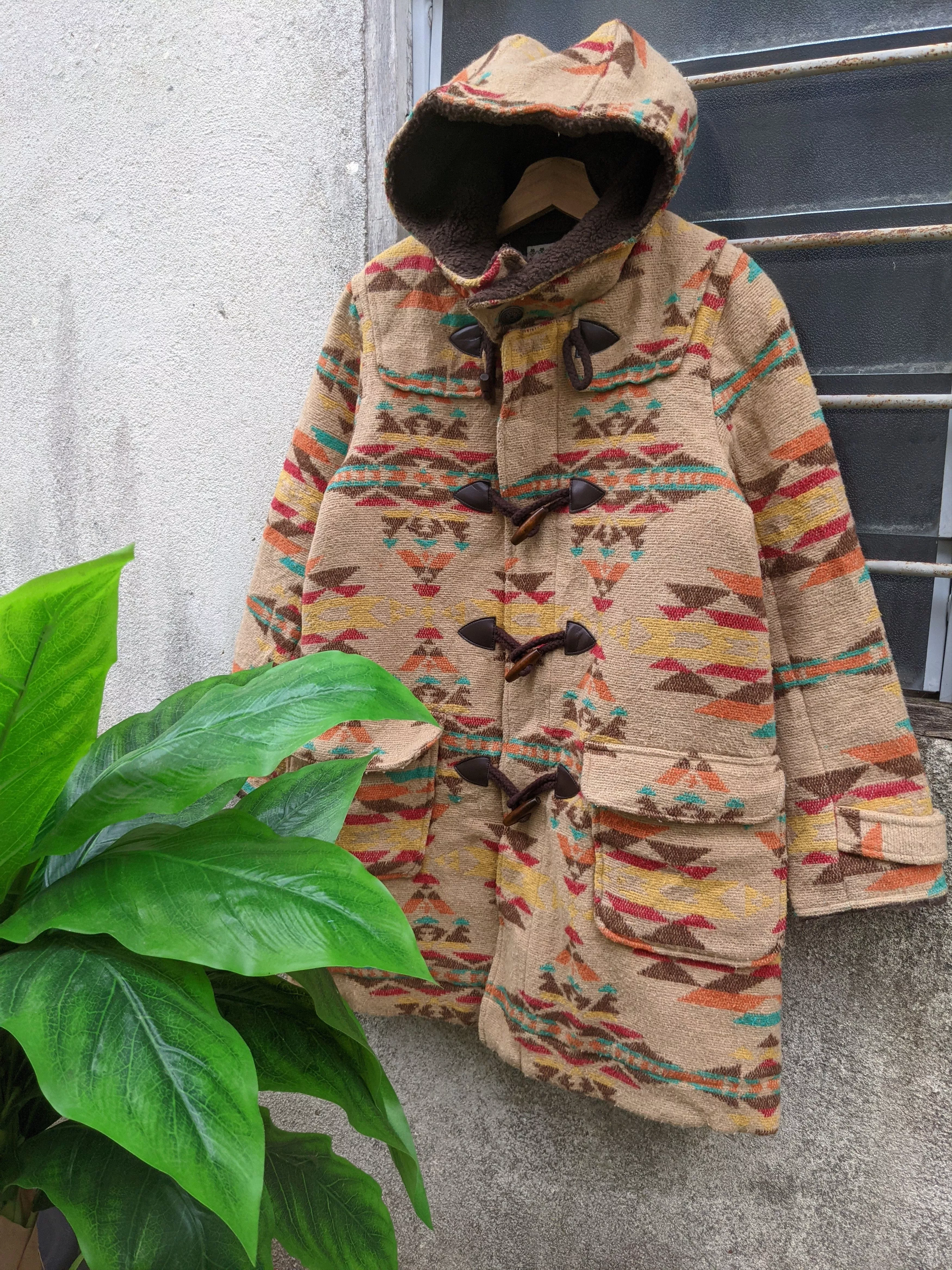 Aztech Mountain Jackets Aztech Mountain × Japanese Brand ⚡️Steals⚡️ Titicaca Navajo Native Duffle Jacket Multi Gorpcore