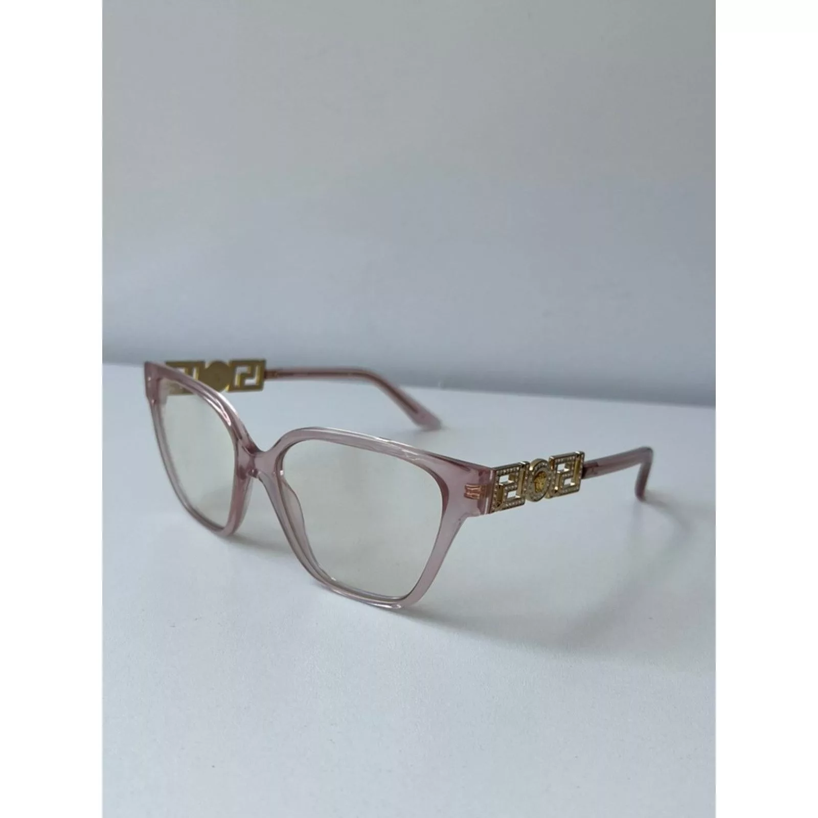 Versace Glasses NEW Versace VE3358-B Pink Crystal Strass Oversized Frames
