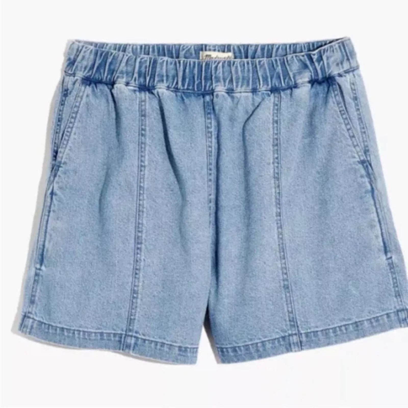 Madewell Shorts MADEWELL DENIM PULL ON CARPENTER SHORTS SIZE S Blue