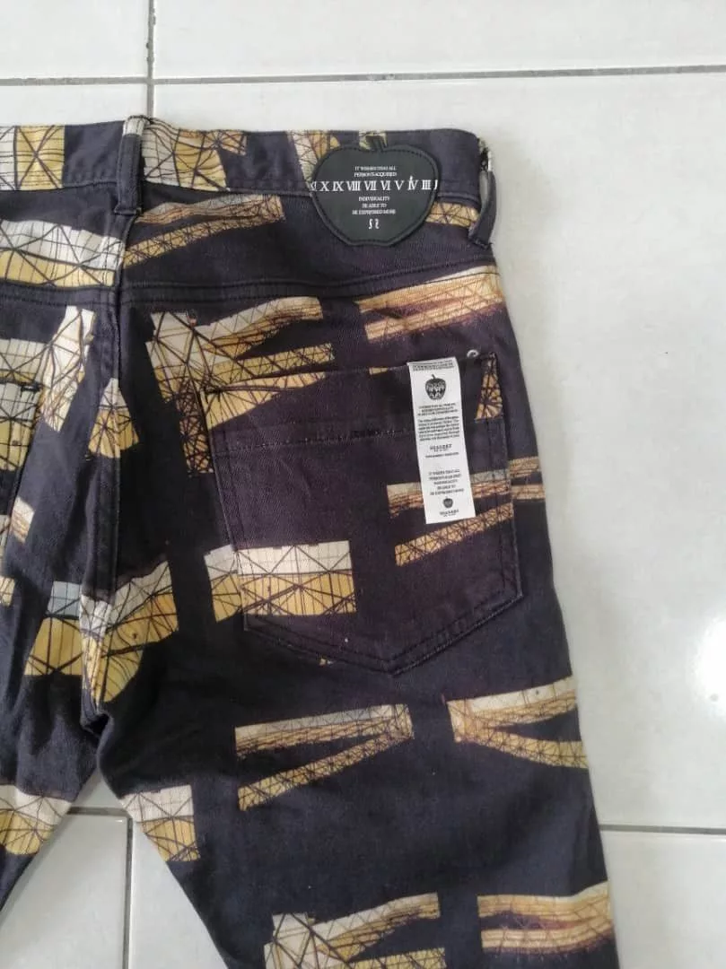 Designer Denim Designer × Japanese Brand SHAREEF PRINTED JEANS Black