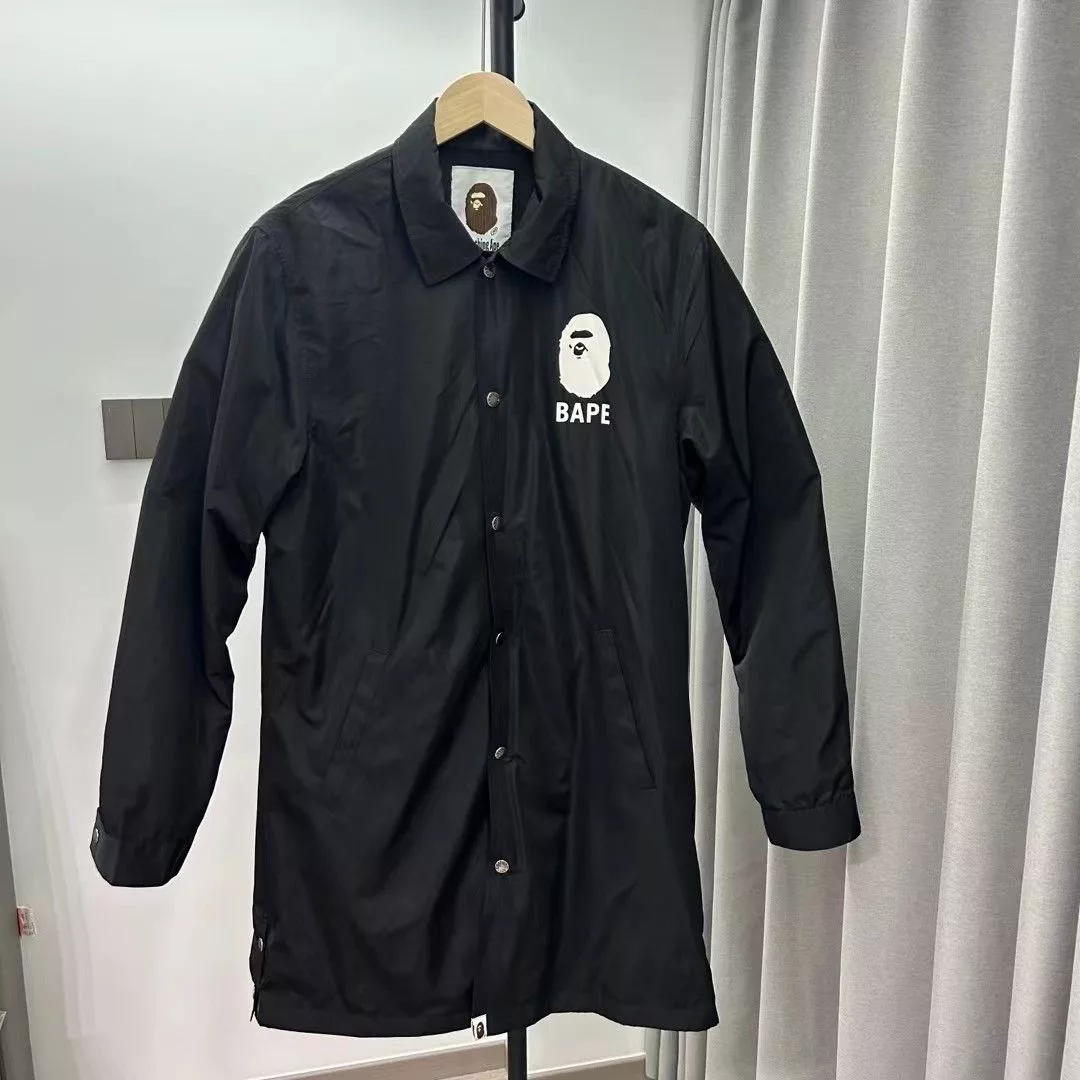 Bape Light Jackets BAPE LONG JACKET Black
