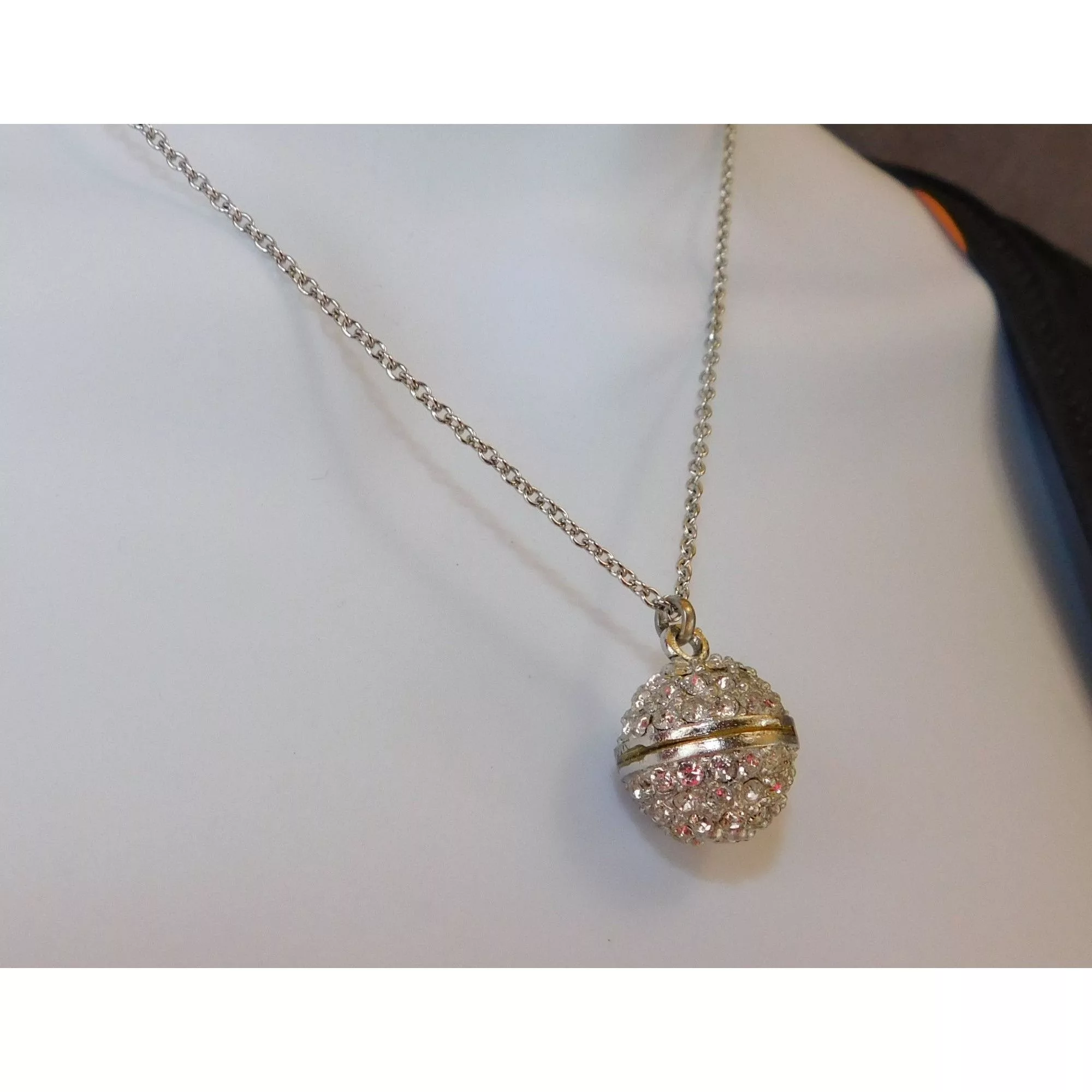 Other Necklaces Other Rhinestone Orb Necklace Silver