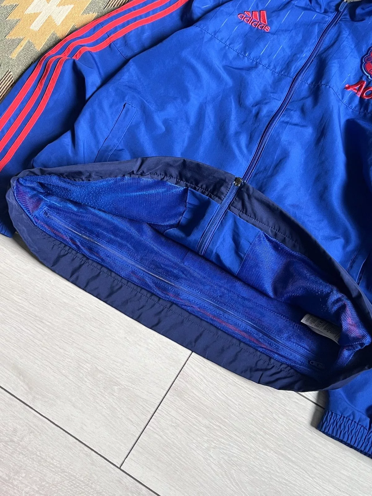 Adidas Light Jackets Adidas × Vintage Vintage Adidas 2015 Manchester United Jacket Blue Sportswear