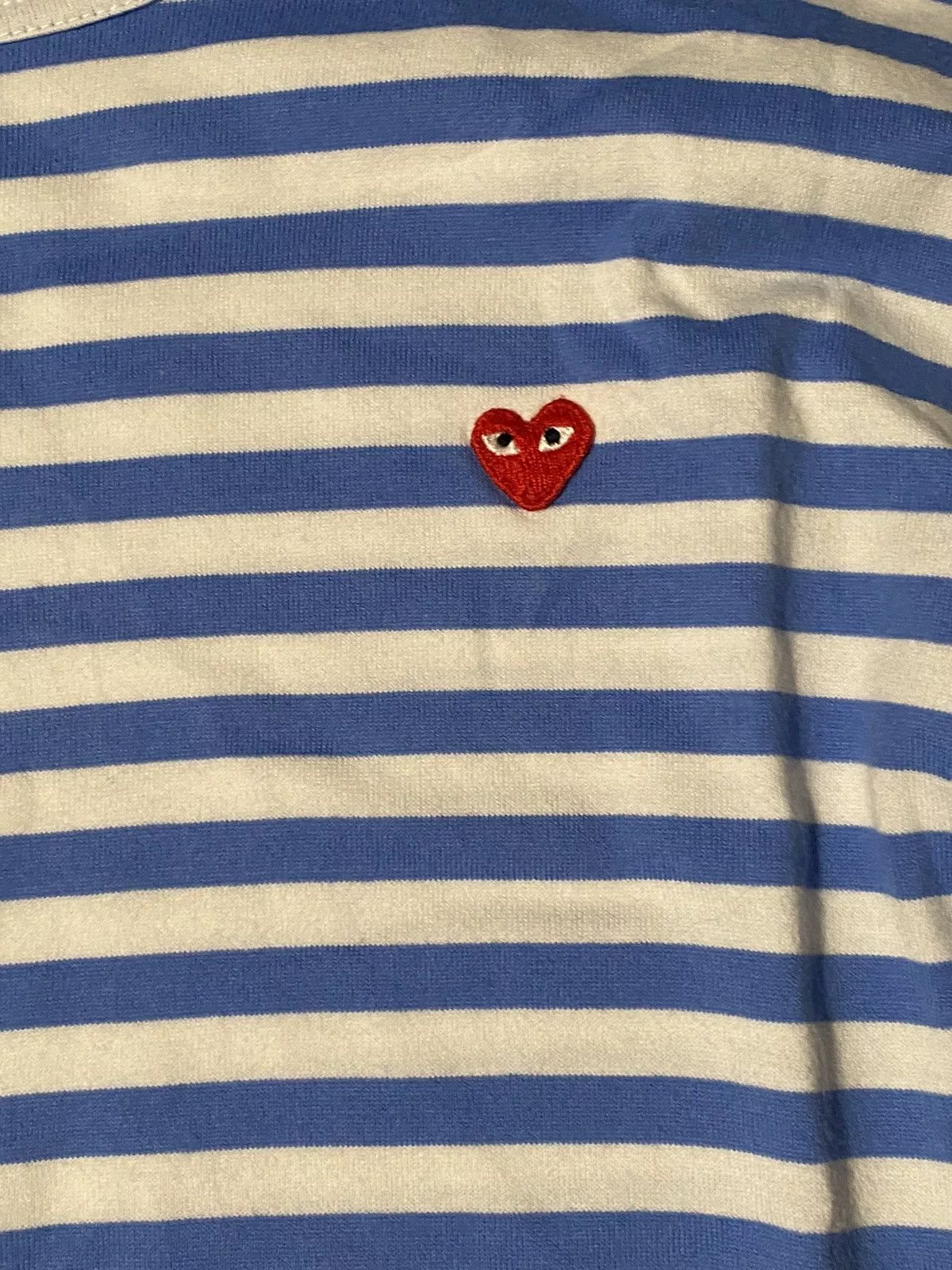 Comme des Garcons Long Sleeve T Shirts Comme des Garcons × Comme des Garcons PLAY Cdg Play Blue Striped L/S