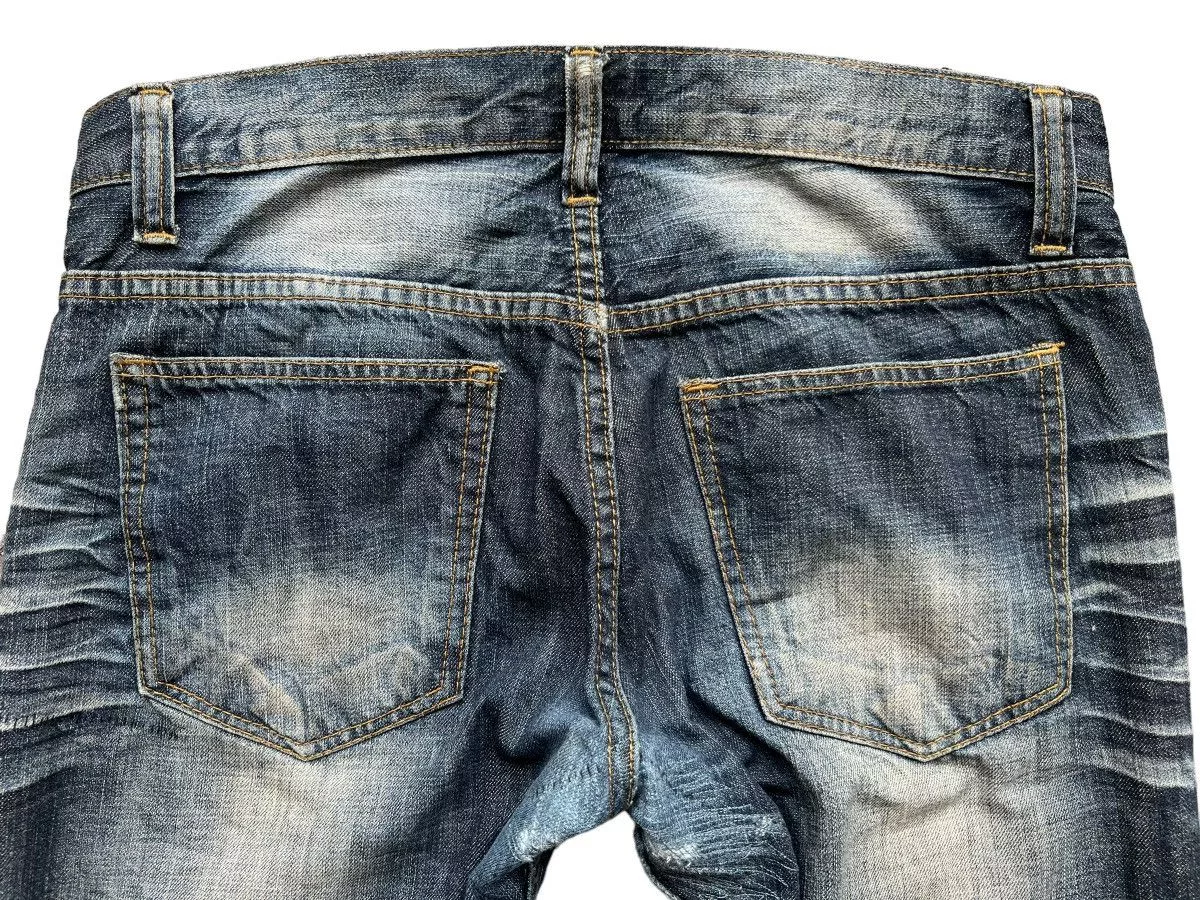 Japanese Brand Denim Japanese Brand Distressed Faded Denim Jeans 36x35 Blue Streetwear