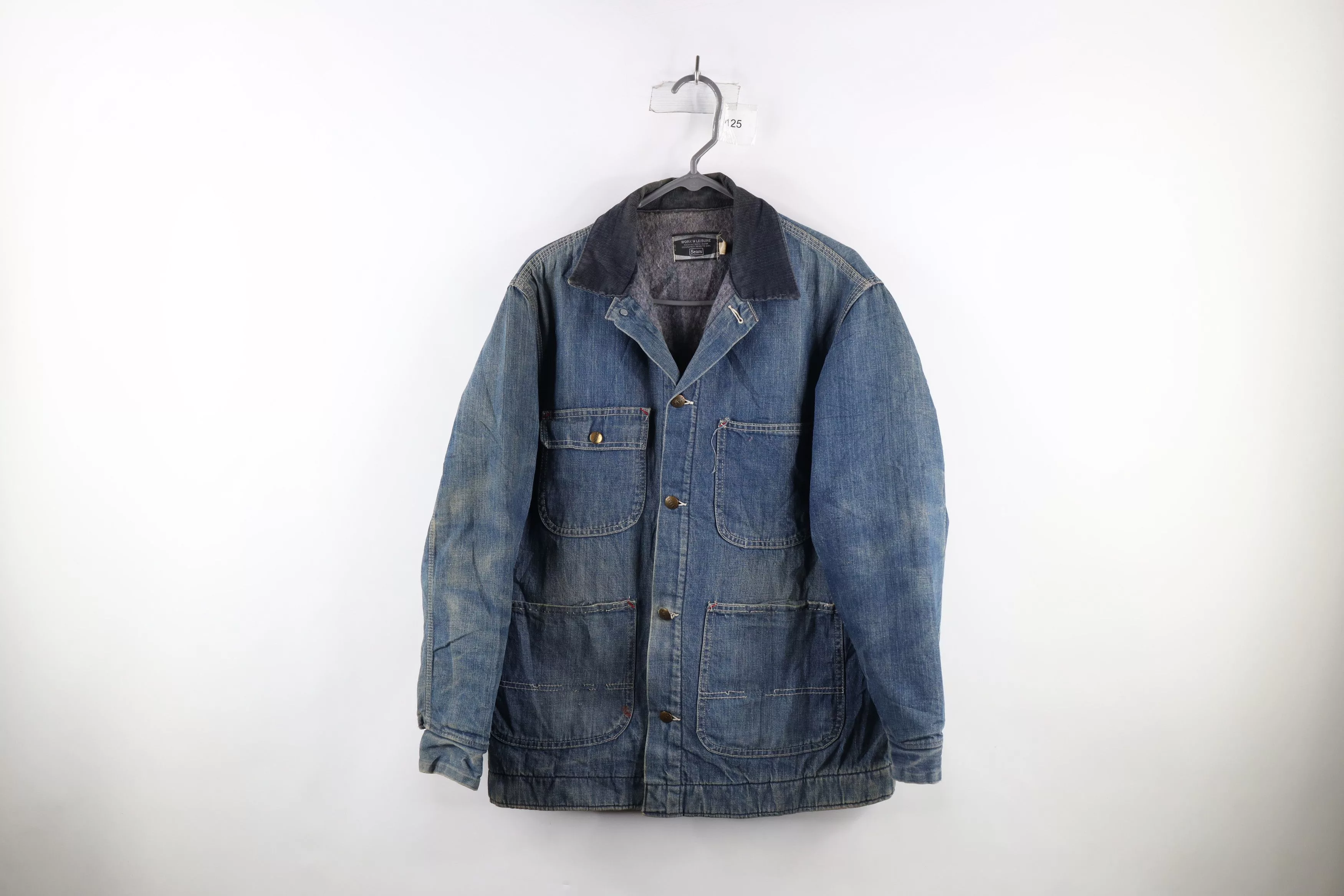 Vintage Light Jackets Vintage 70s Streetwear Lined Denim Chore Barn Jacket USA Blue