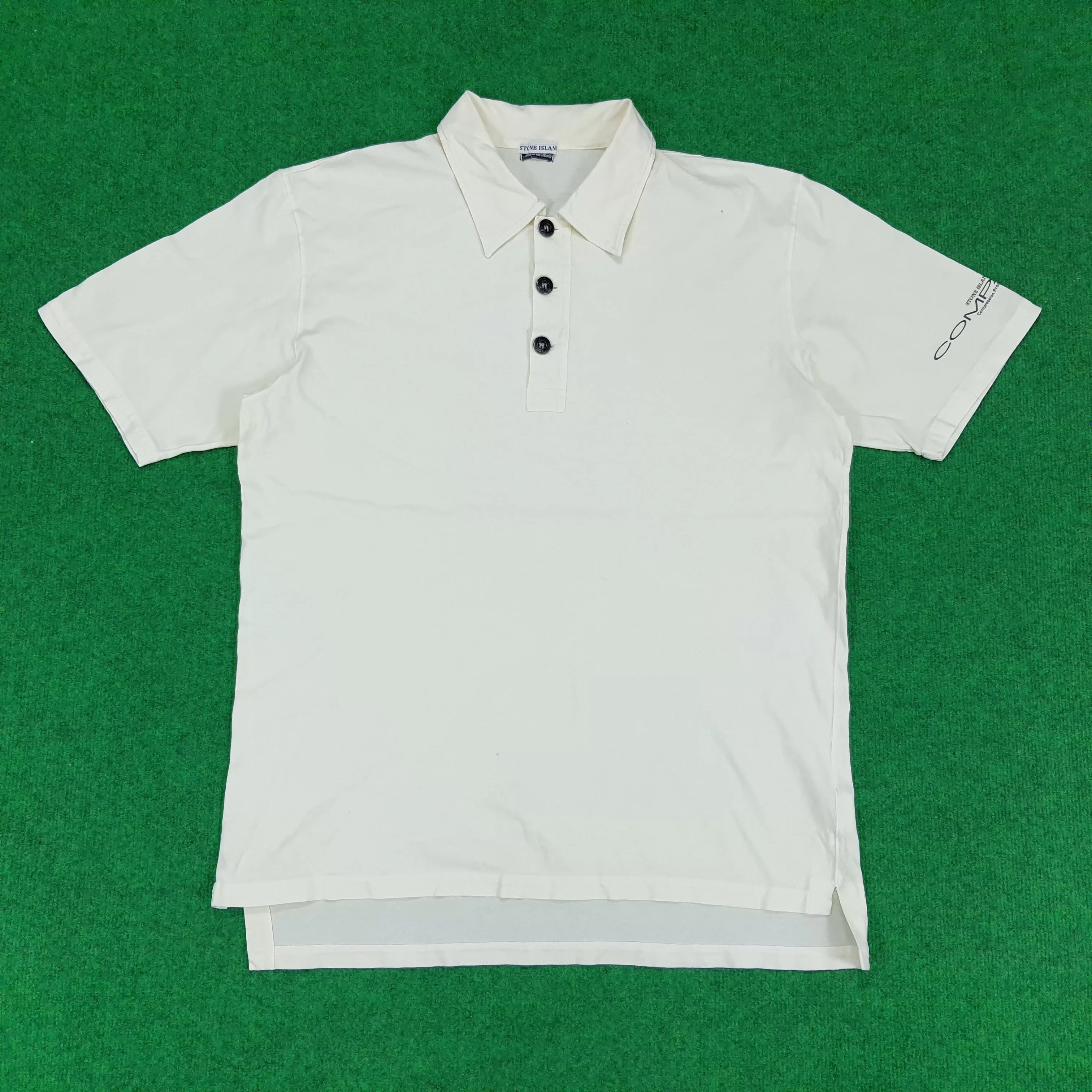 Stone Island Polos Stone Island × Vintage Vintage Stone Island Compact Casual Polo Shirt White
