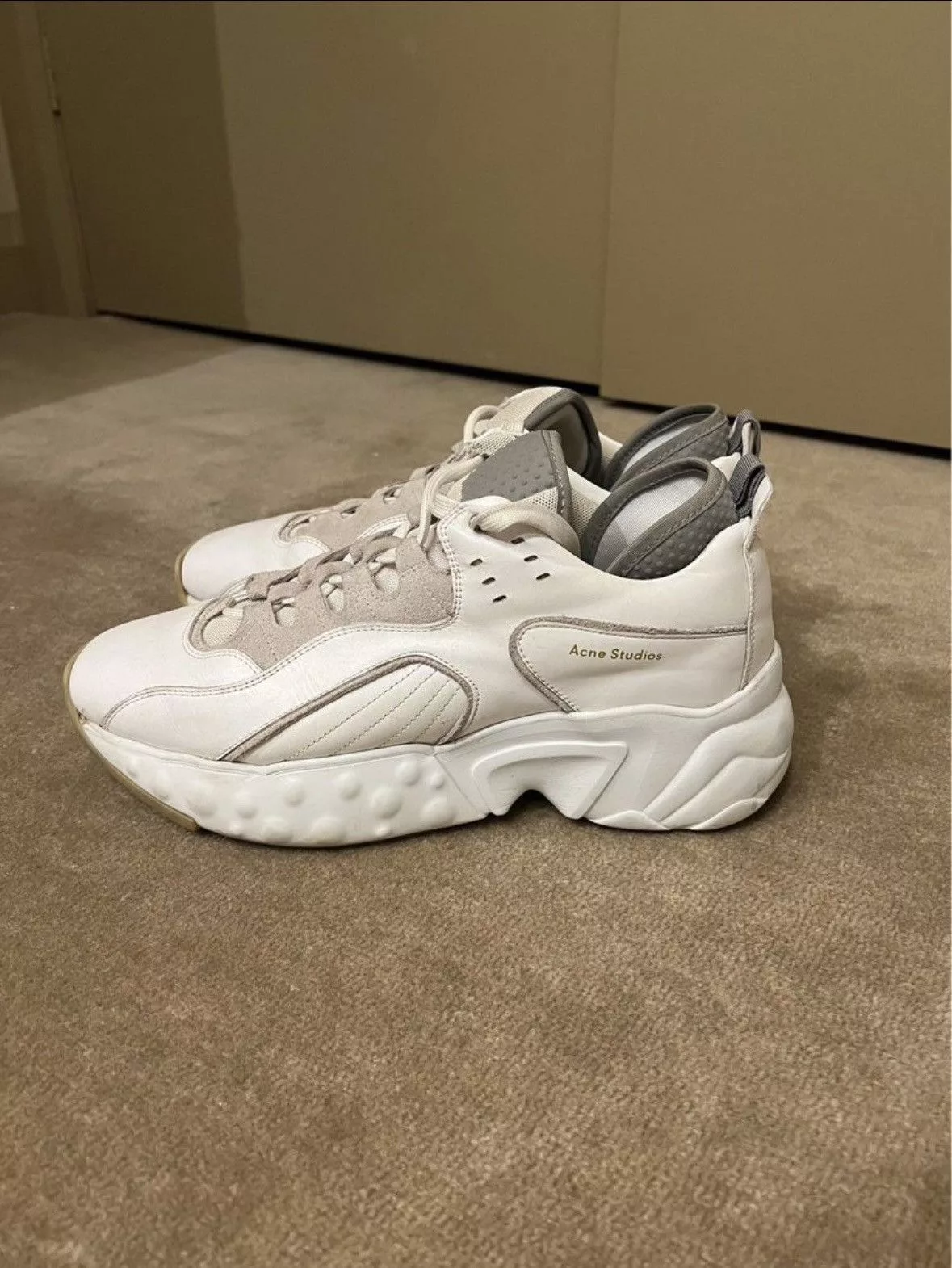 Acne Studios Casual Leather Shoes Acne Studios Rockaway Sneaker Size 43 White