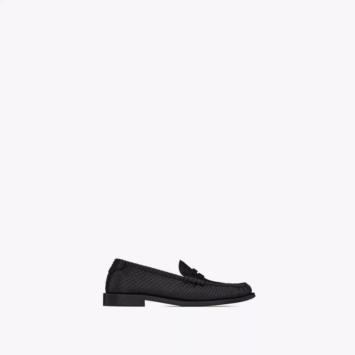Saint Laurent Paris Formal Shoes Saint Laurent Paris o1s1wg110724 Le loafer Penny Slippers in Python in Noir Black