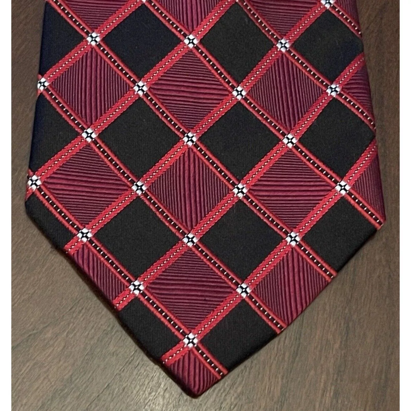 Arrow Ties Pocketsquares Arrow Red Black 100% Silk Men’s Neck Tie Made In China Multi