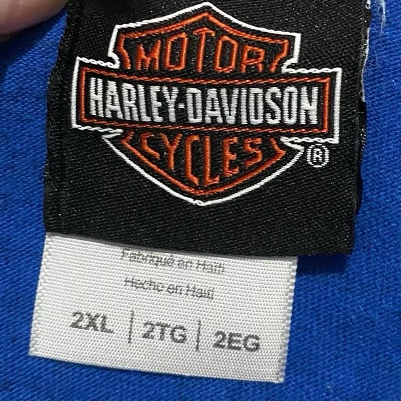Harley Davidson Blouses Harley Davidson Knucklehead tee shirt Blue
