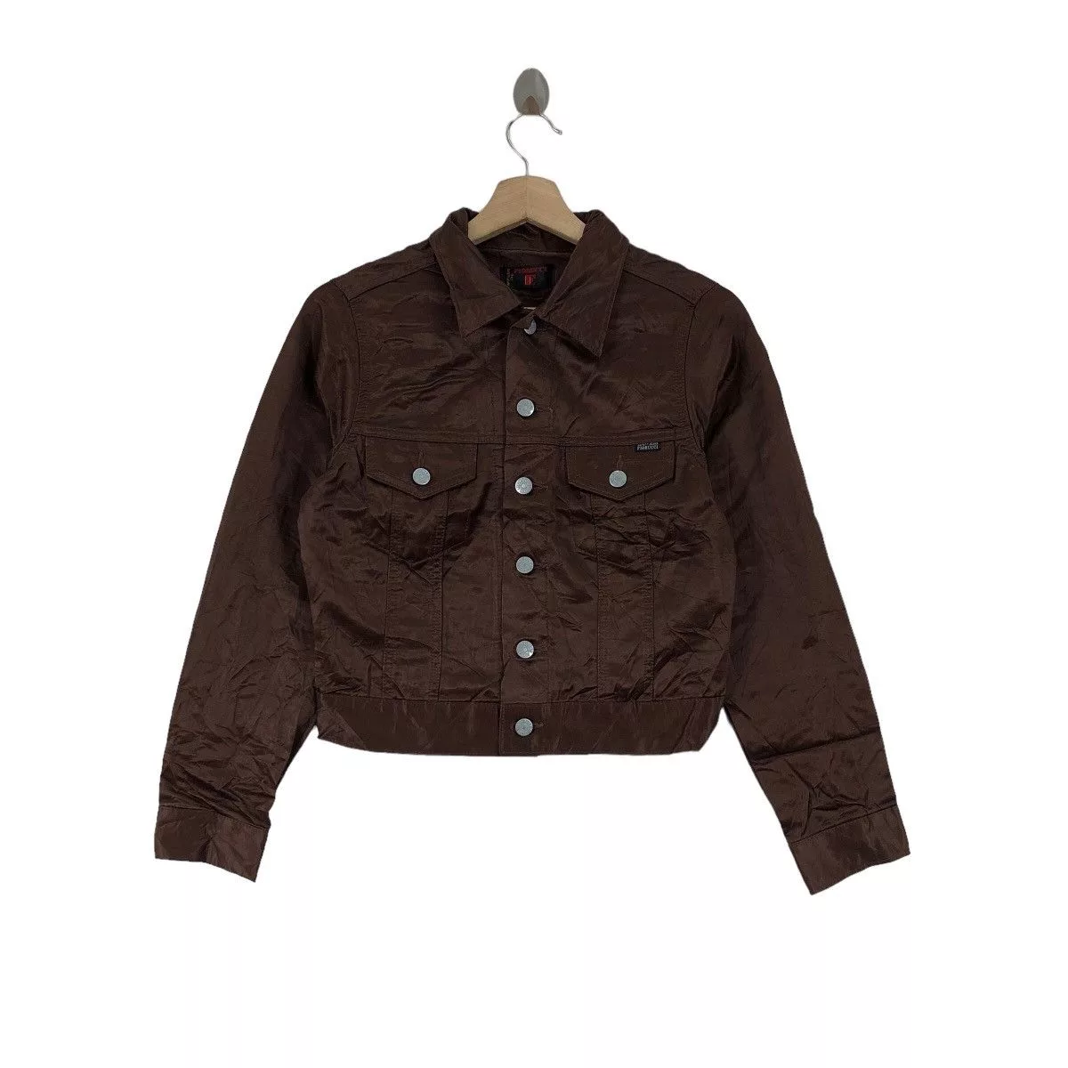 Fiorucci Jackets Fiorucci × Vintage Vintage 90s FIORUCCI Jacket Trucker Crop Woman Brown