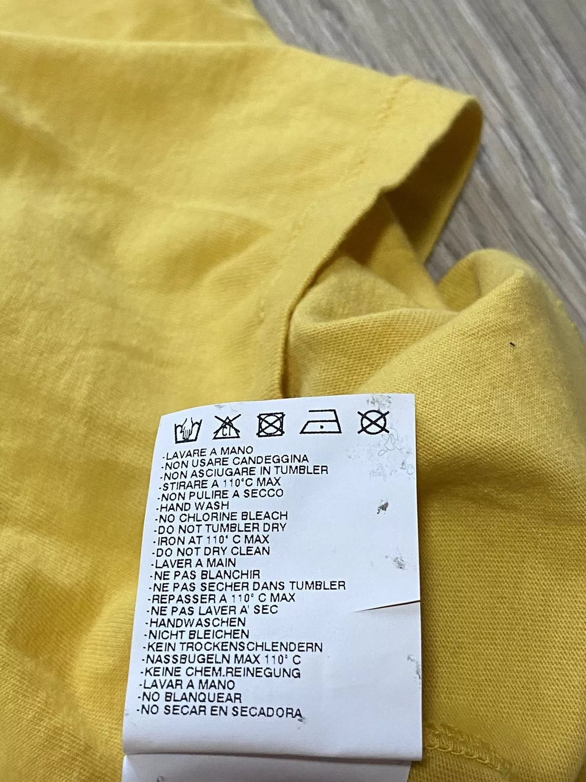 Maison Margiela Short Sleeve T Shirts Maison Margiela Maison Martin Margiela S/S 2007 Flower T Shirt Tee NWT MMM Yellow