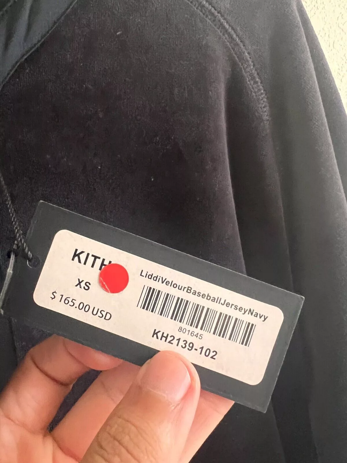 Kith Light Jackets Kith Lidl Velour Baseball Jersey M Navy Blue