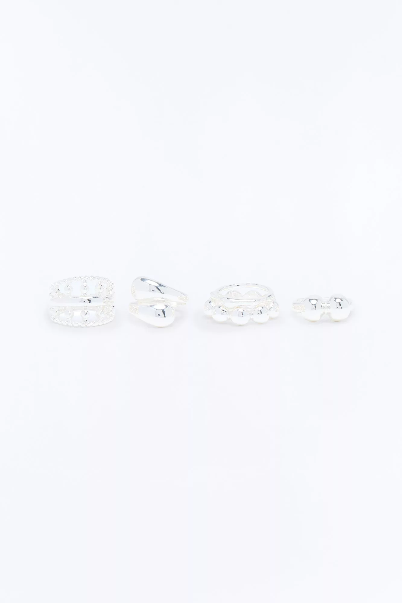 Dare Me 5 Piece Rings Set - Silver