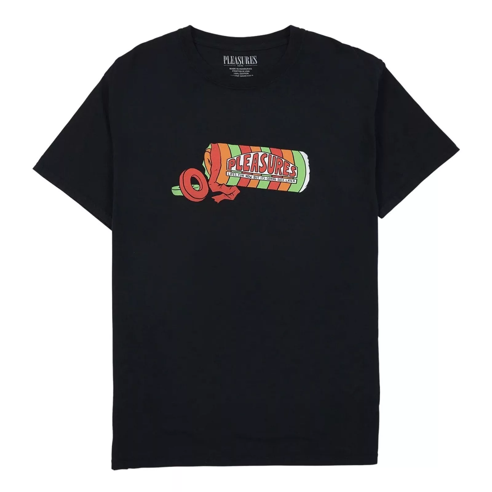 Pleasures Short Sleeve T Shirts Pleasures Suck Candy Tee Black