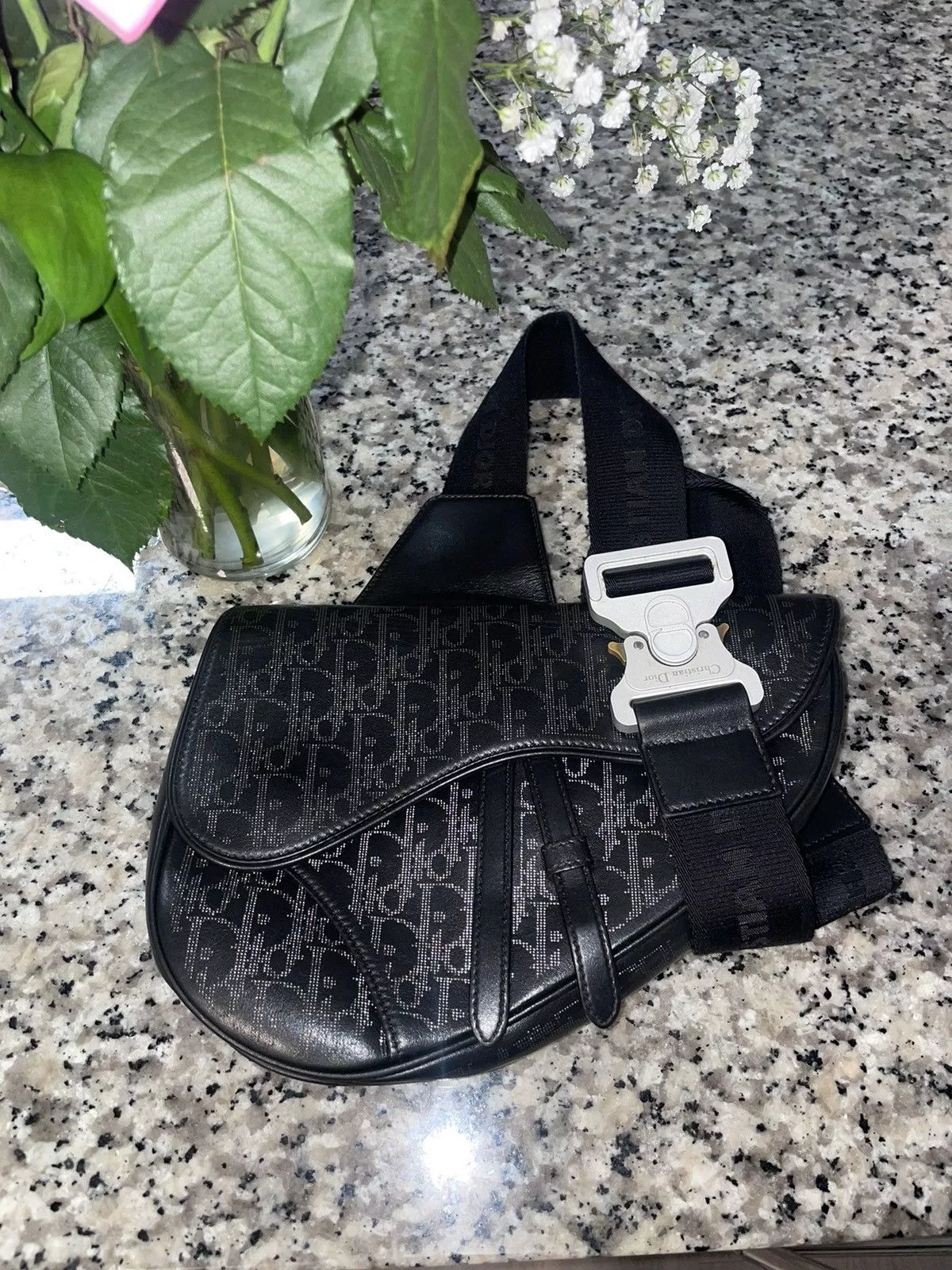 Dior Bags Luggage Christian Dior 3M Saddle bag Black