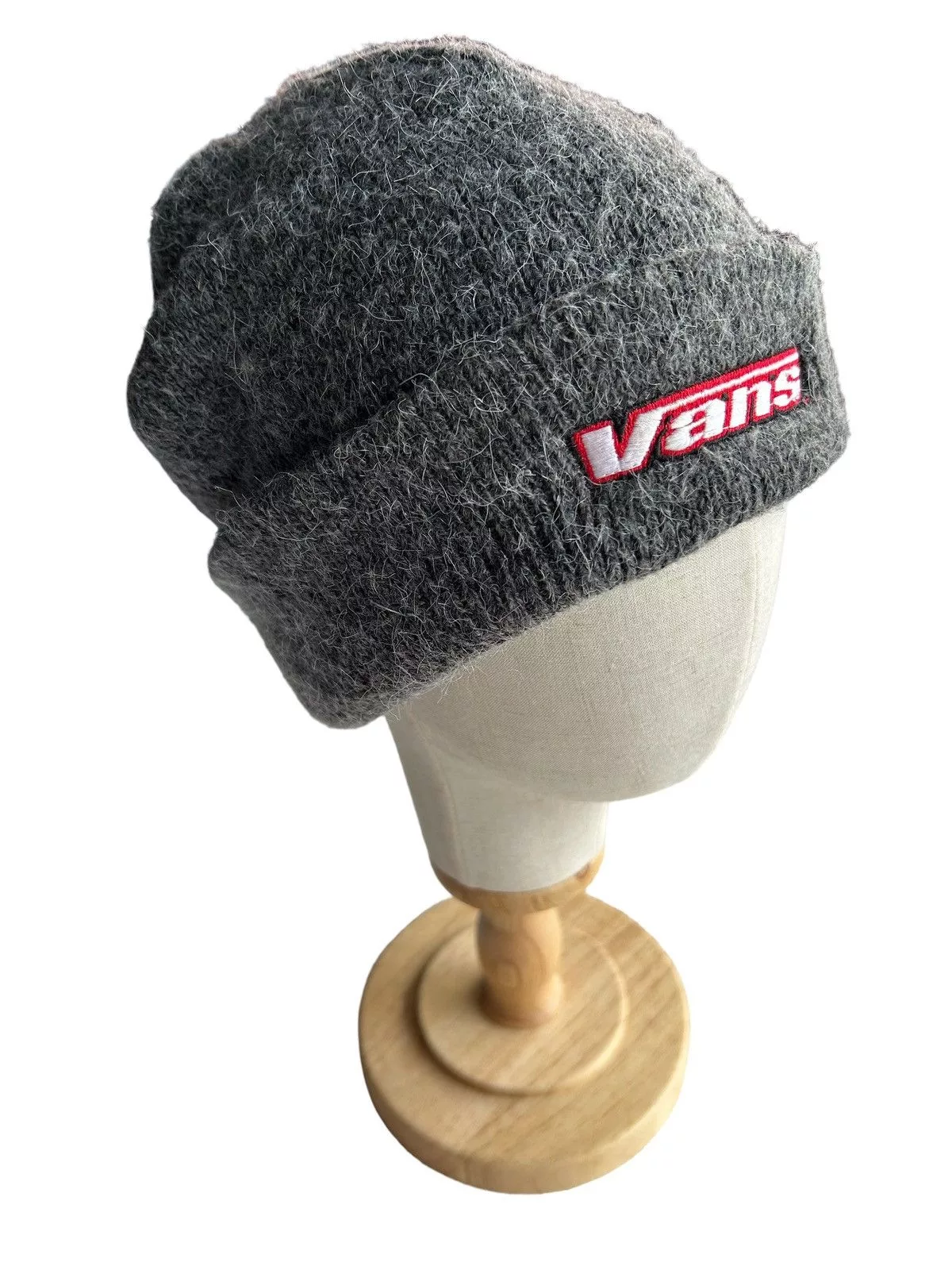 Van Hats Vintage Vans Fur Rabbit Beanie hats Gray Streetwear
