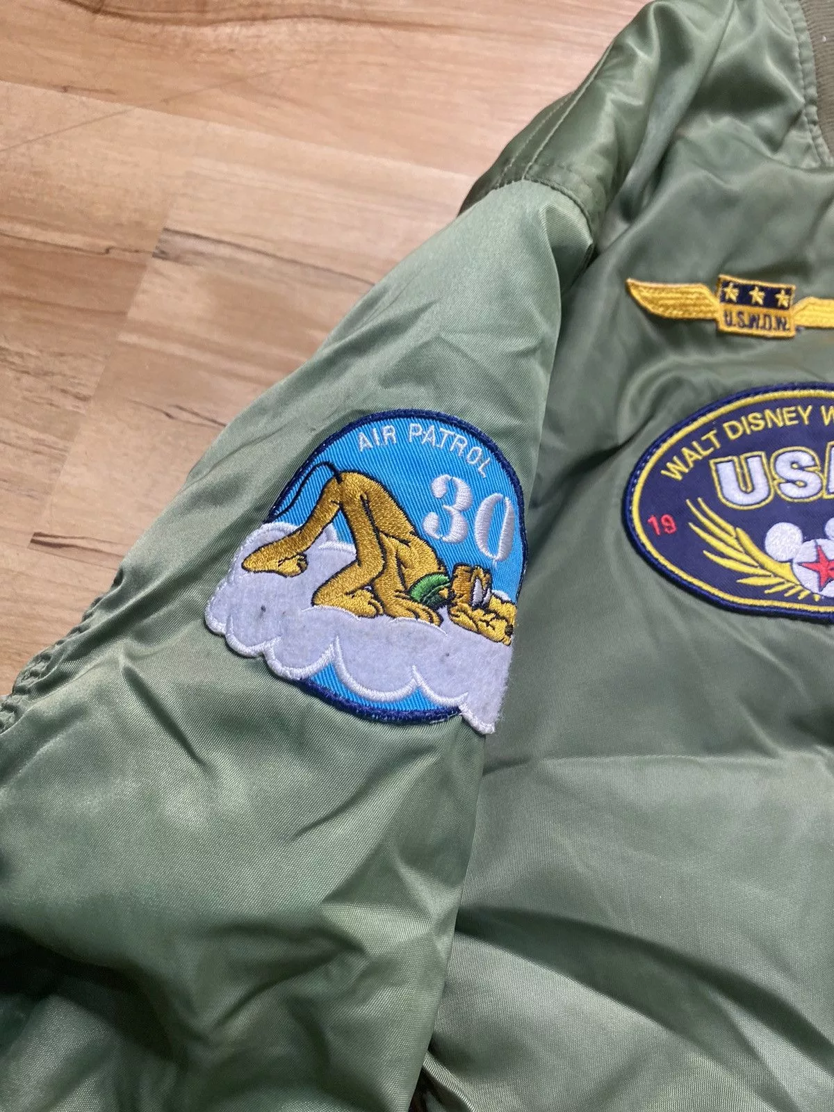Disney Bombers Disney × Mickey Mouse Mickey Mouse Bomber jacket Green