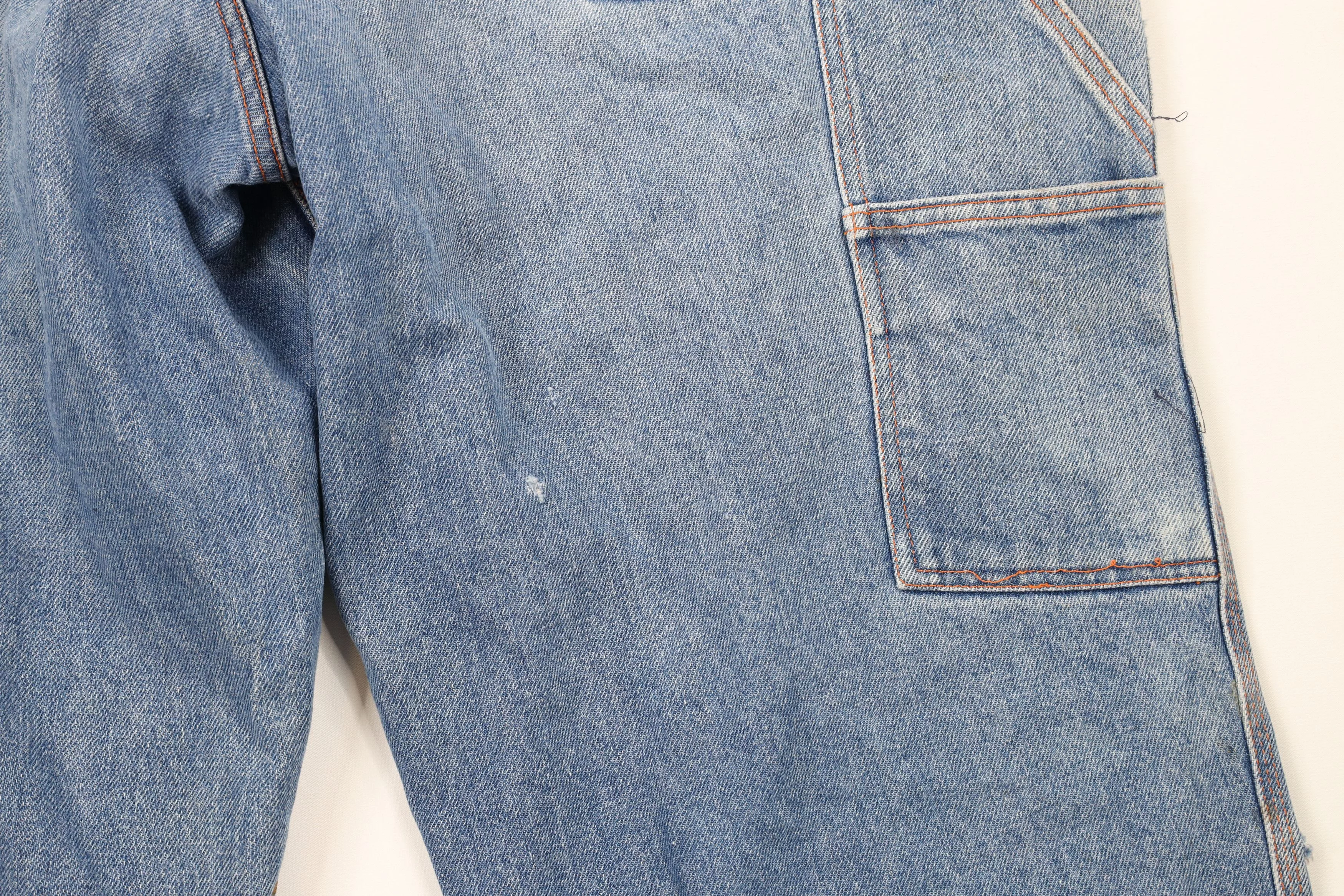 Vintage Denim Vintage 90s Big Mac Wide Leg Dungaree Work Denim Jeans Blue