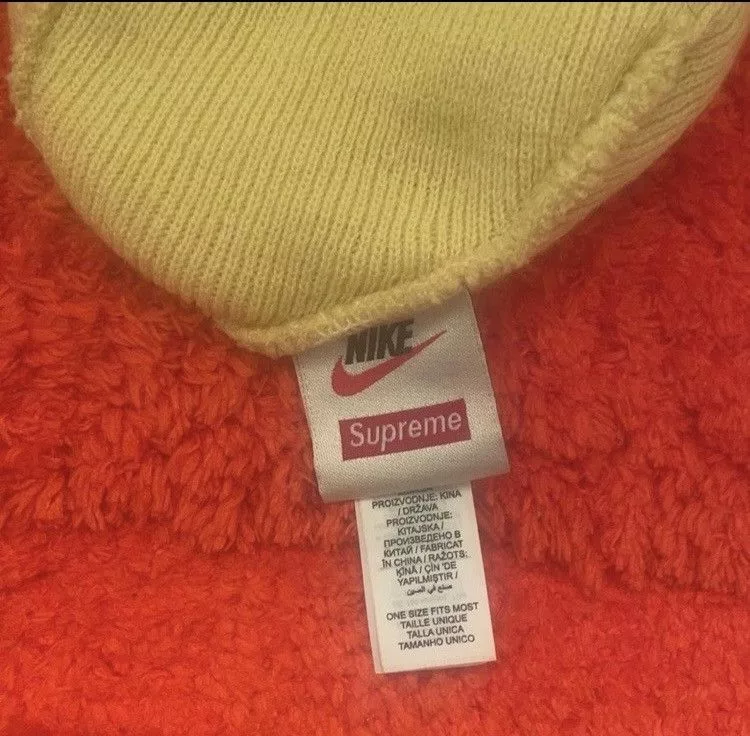 Supreme Hats Supreme nike beanie Yellow